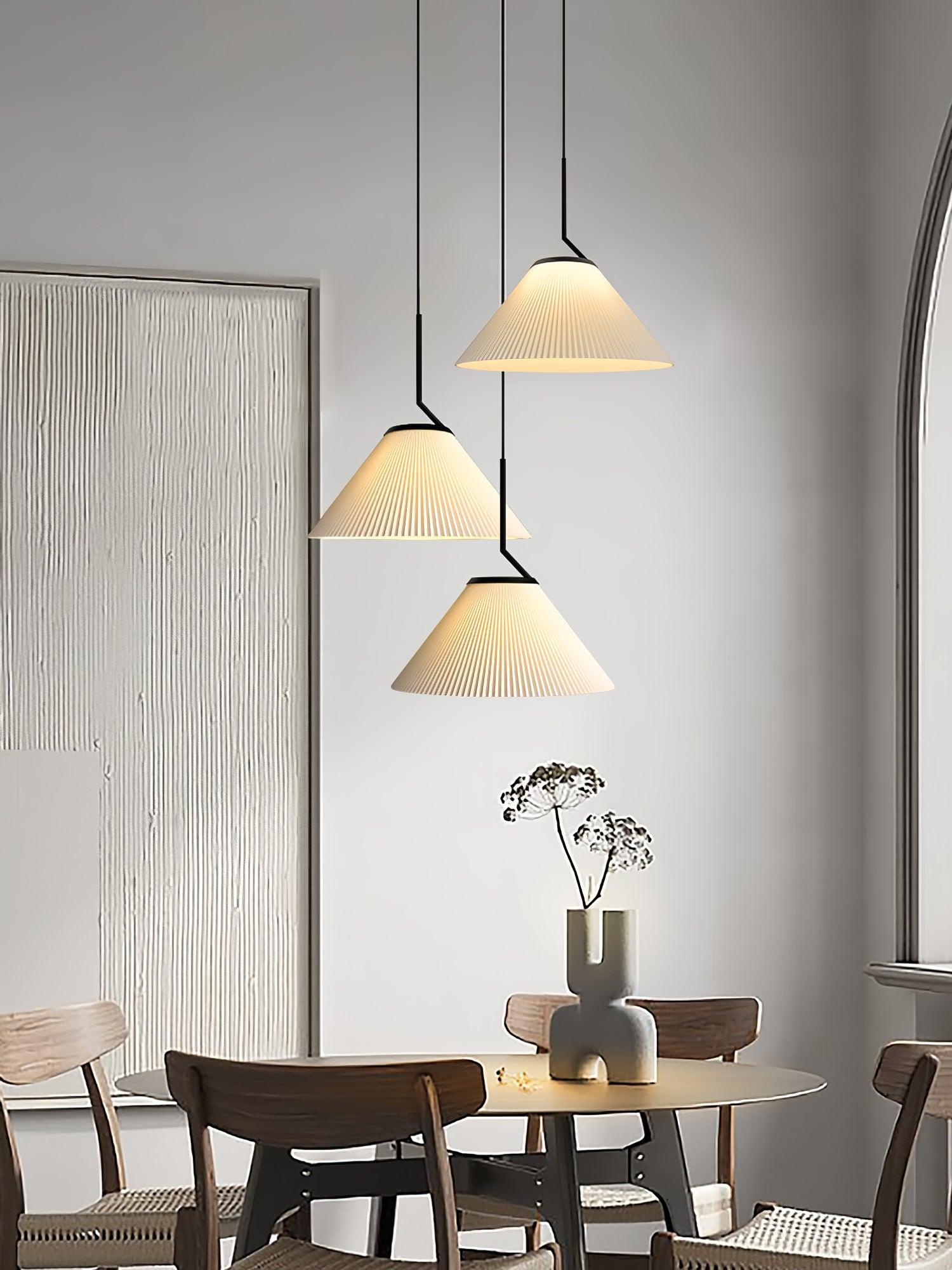 Pleated Skirt Pendant Light