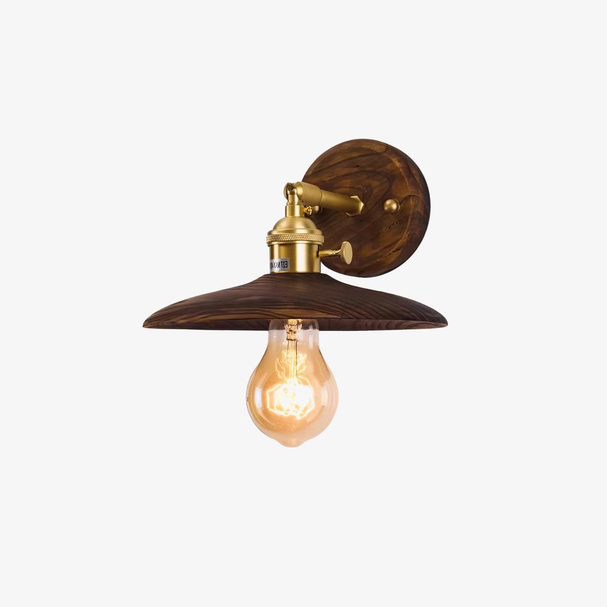 Walnut Flared Wall Light