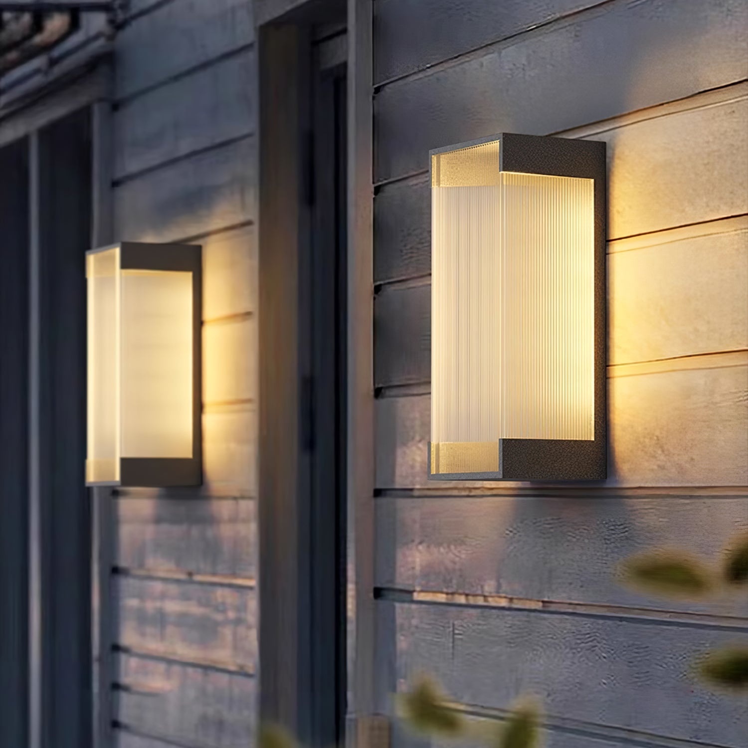 Rectangular Solar Outdoor Wall Light