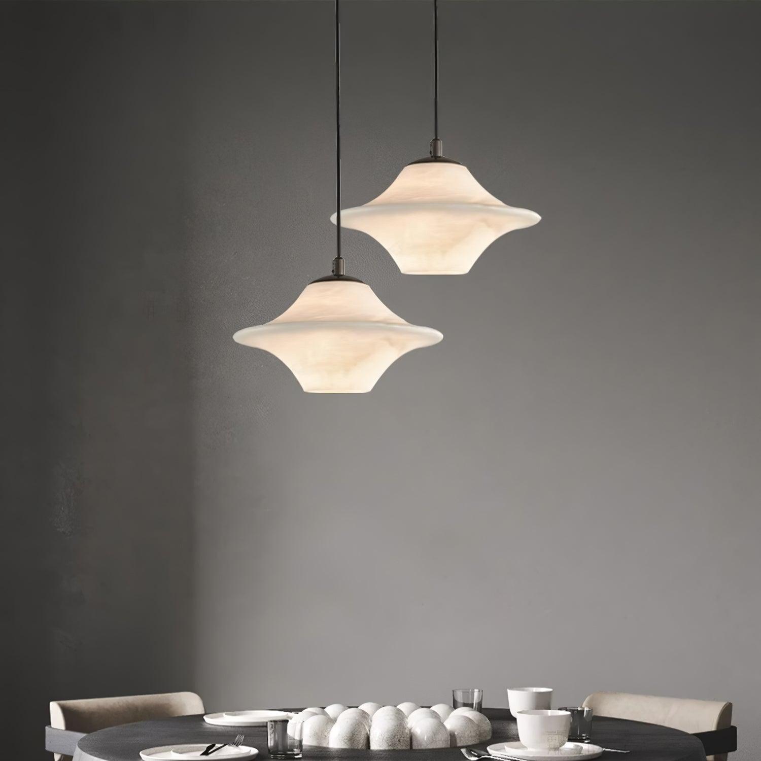 Saucer Alabaster Pendant Light