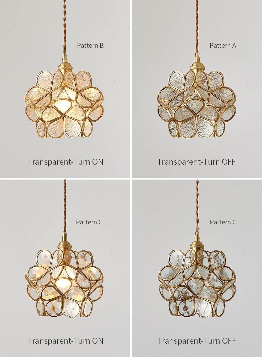 Glass Petal Pendant Light