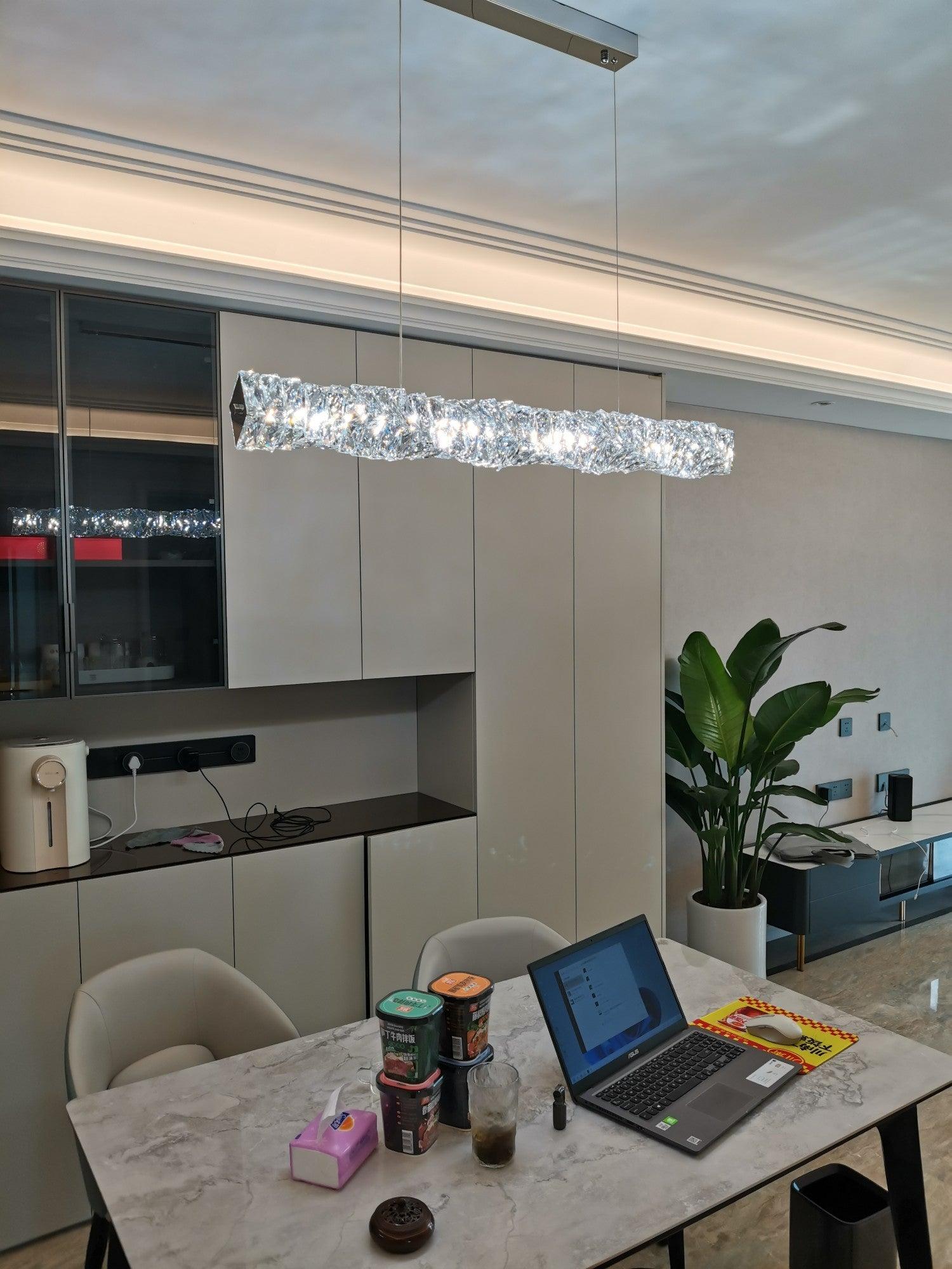 Long Crystal Pendant Lamp