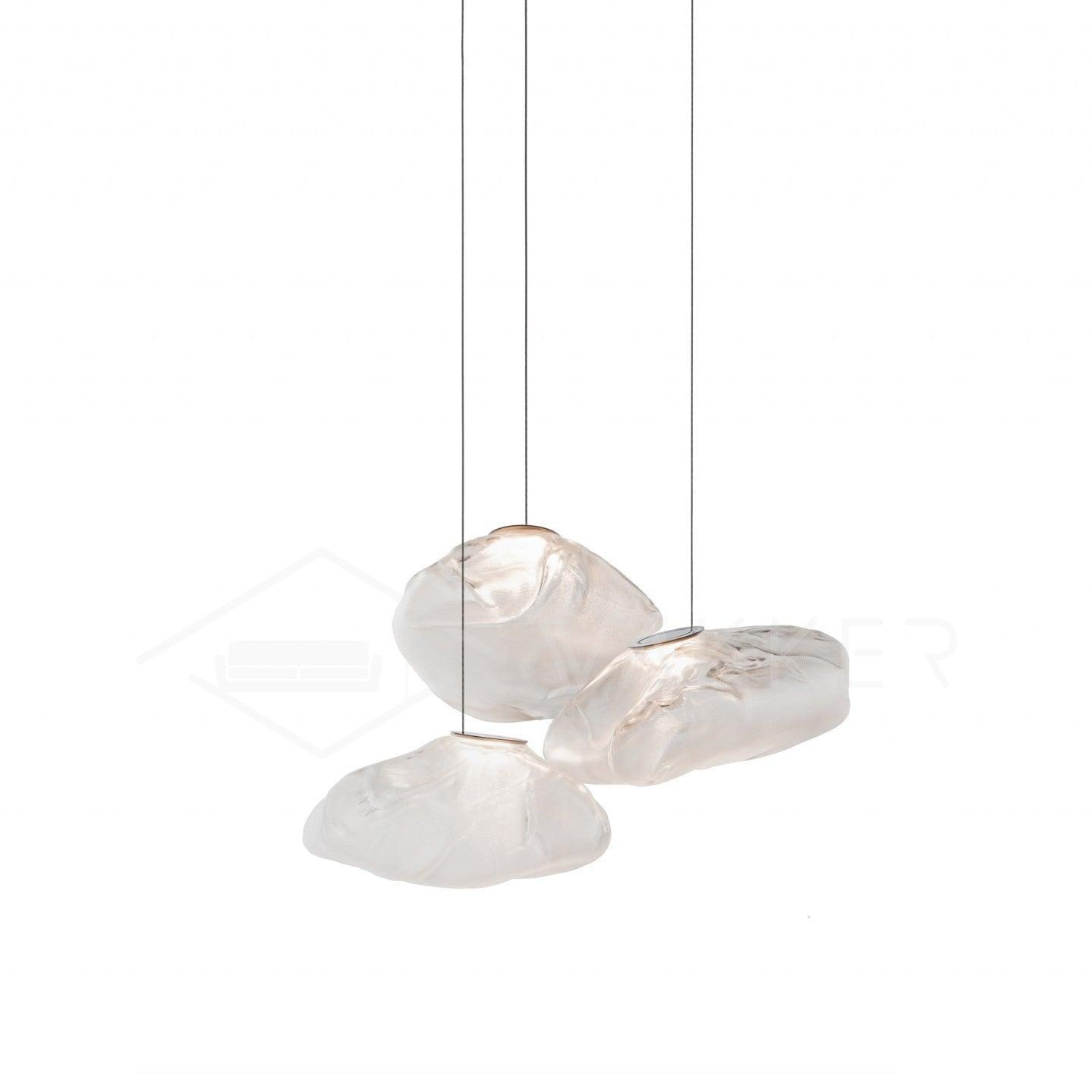 Blown Glass Mesh Pendant Light