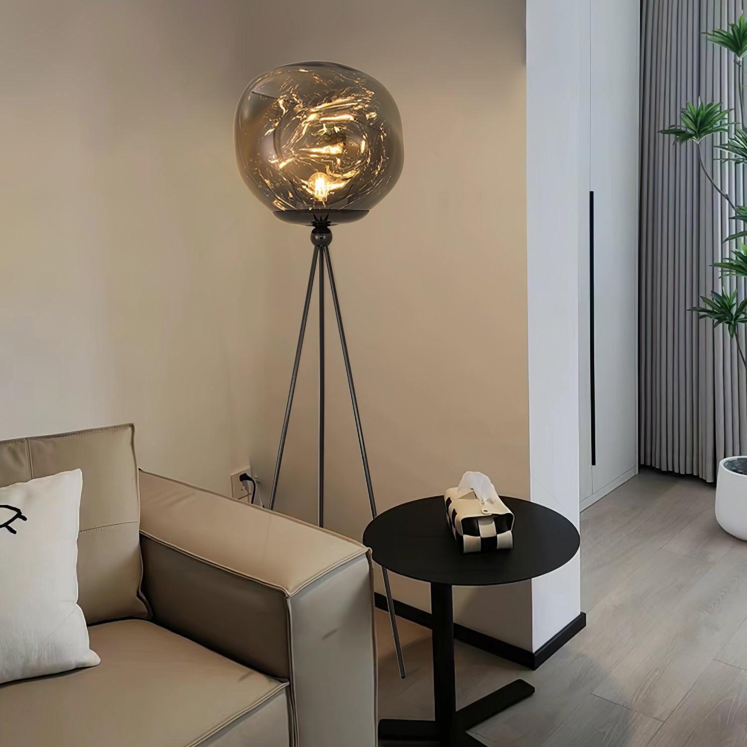 Lava Tripod Rock Floor Lamp