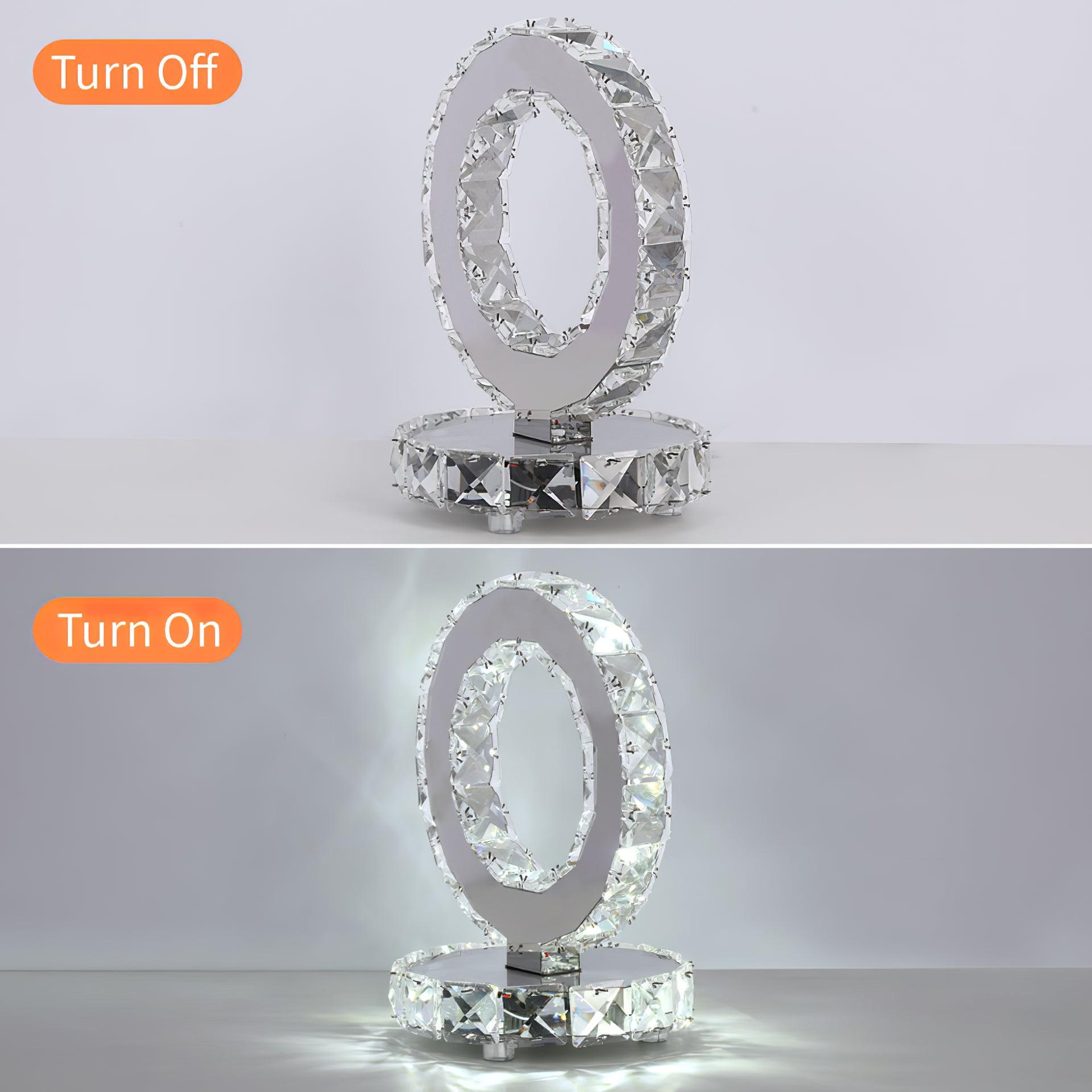 Crystal Rings Table Lamp