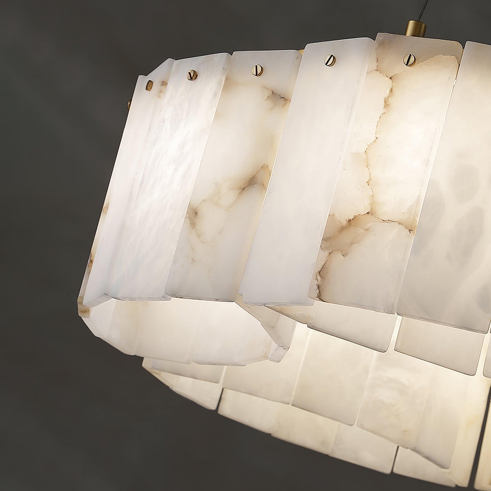 Luxe Alabaster Brass Ceiling Lamp