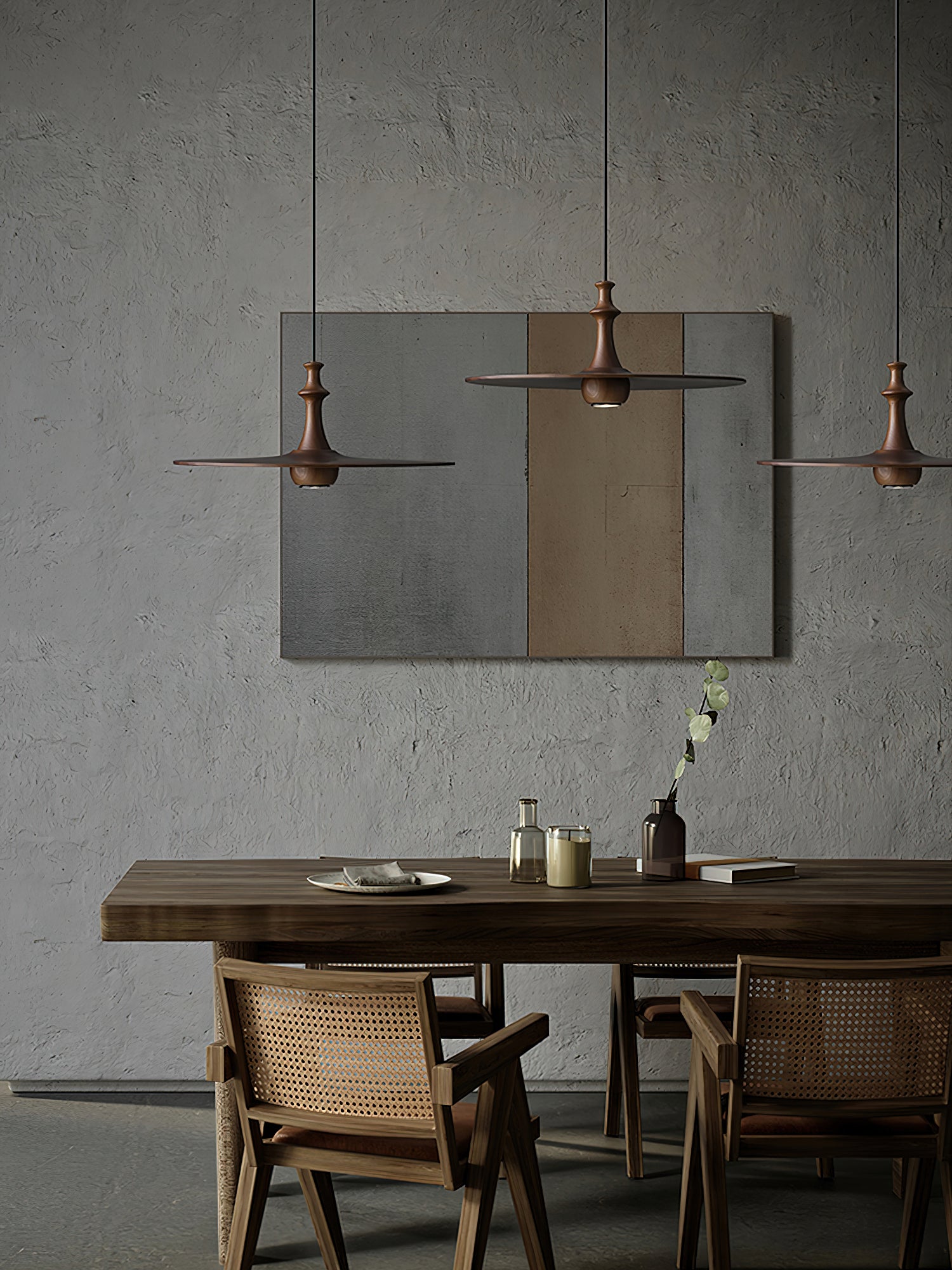 Spindle Disc Pendant Lamp