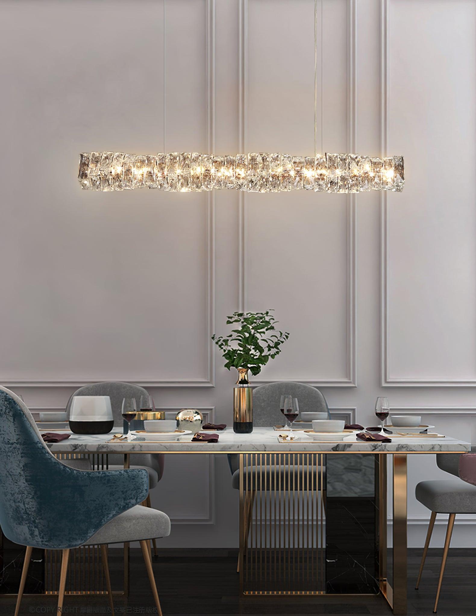 Long Crystal Pendant Lamp