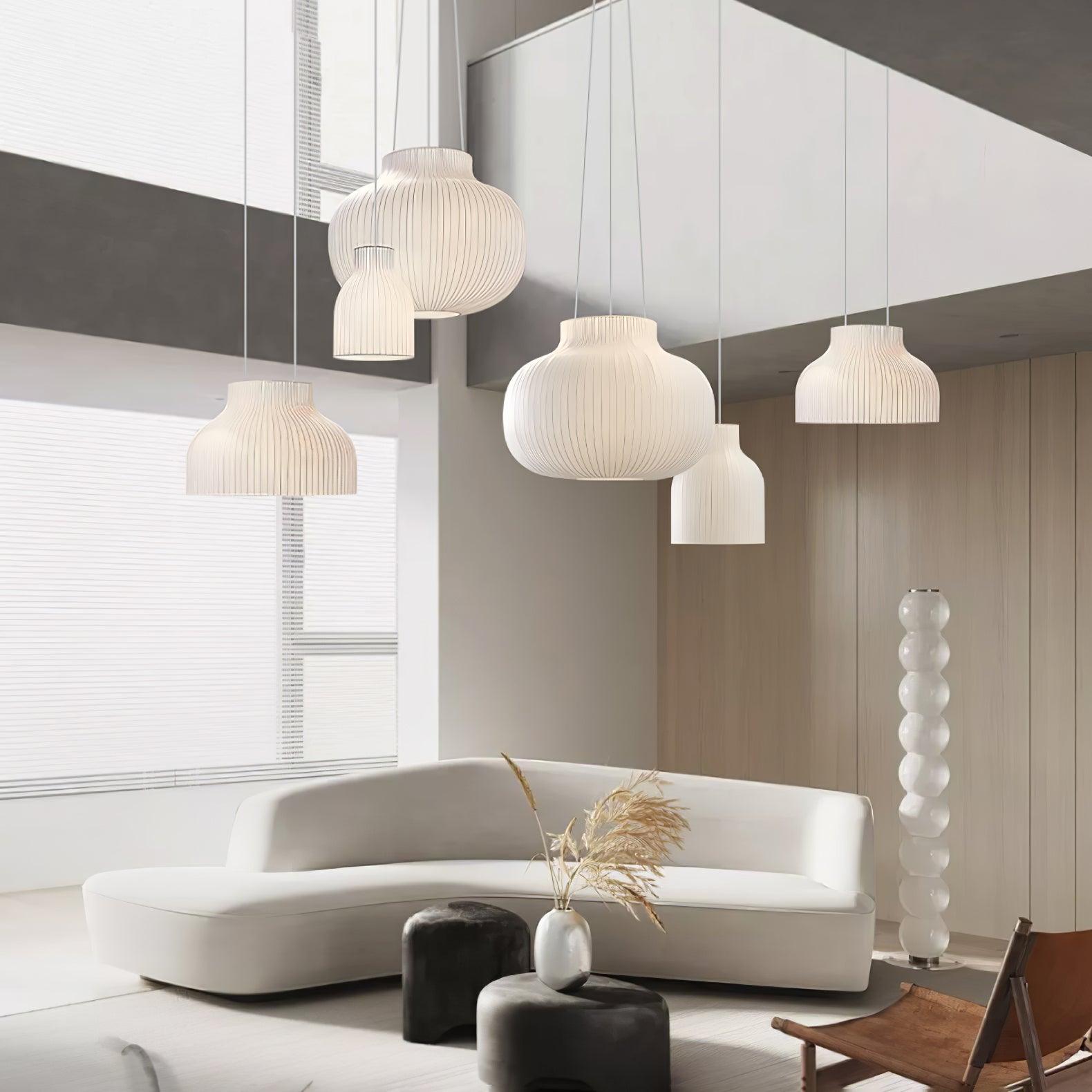 Serica Trio Silk Collection Pendant Lamp