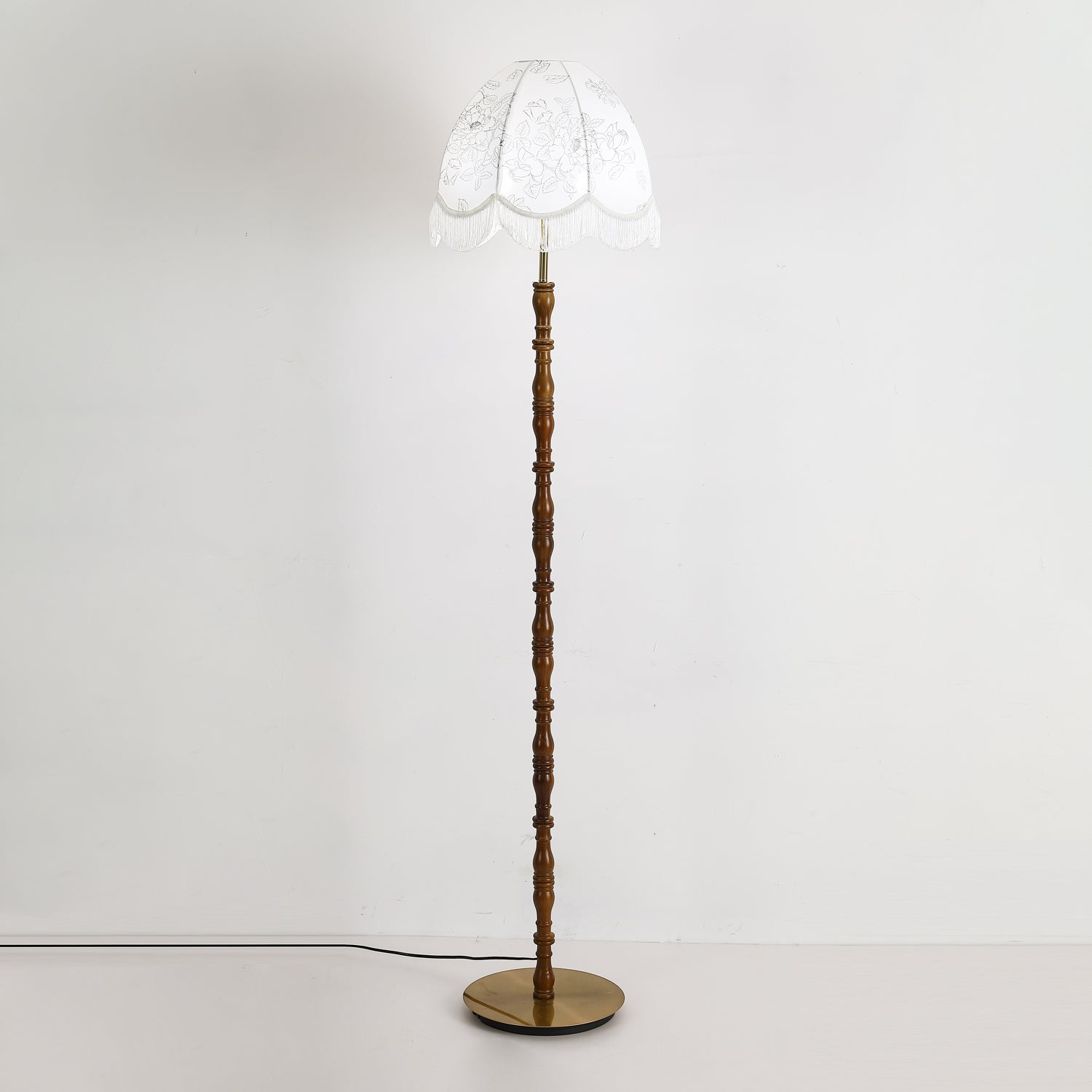 Printed Tassel Floor Lamp