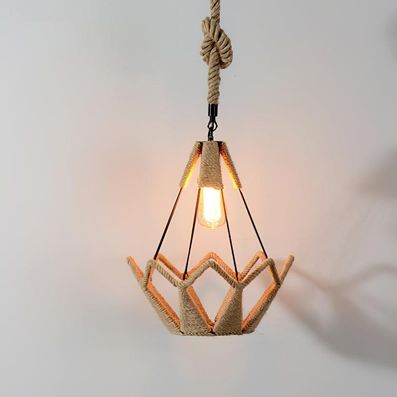 Retro Hemp Rope Interesting Pendant Light