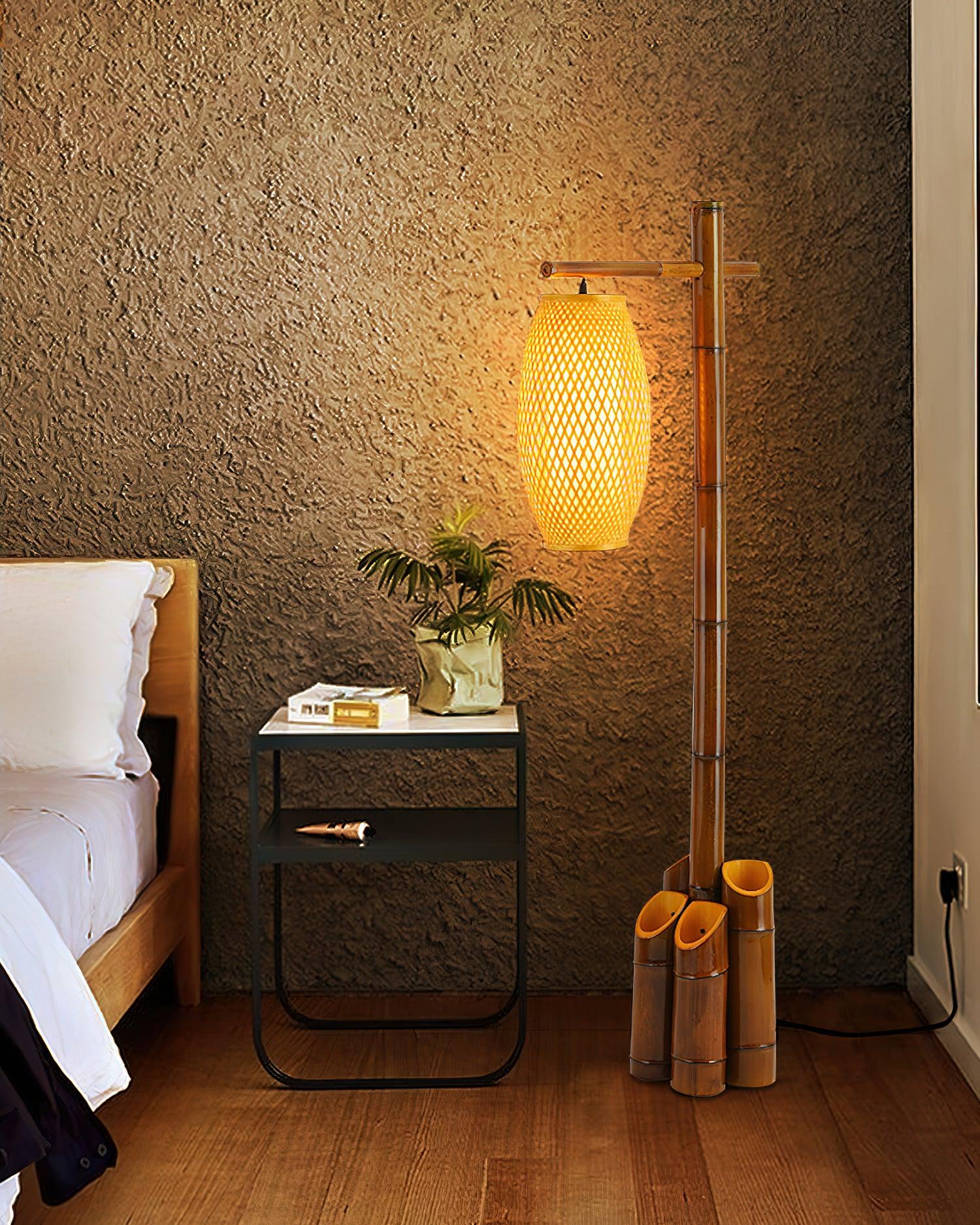 Zen Bamboo Tube Floor Lamp