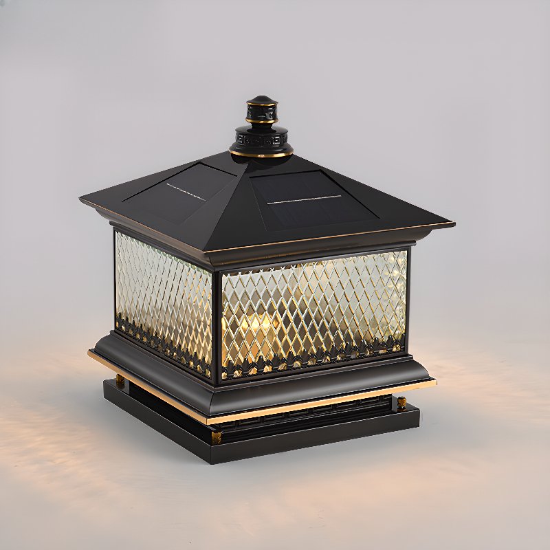 Diamond Solar Post Outdoor Light