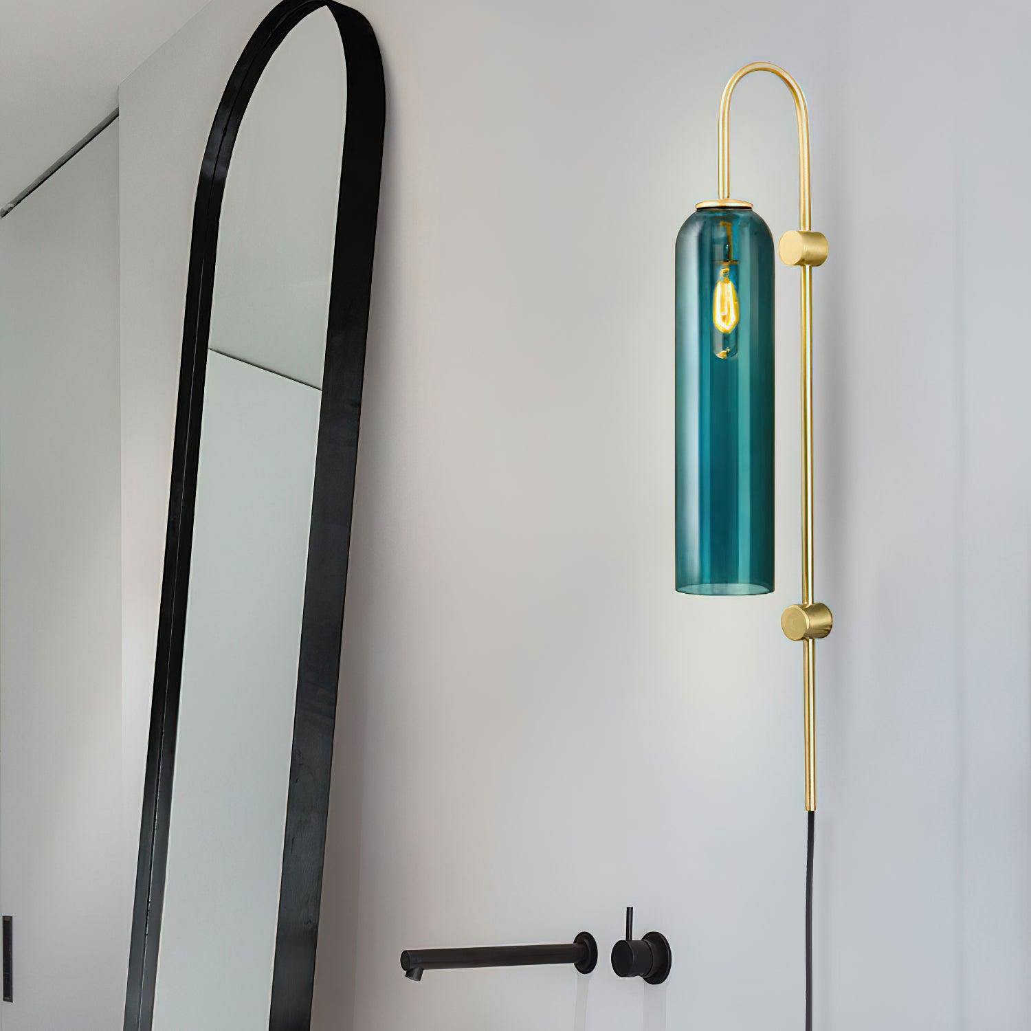 Modern Glass Plug-In Wall Lamp