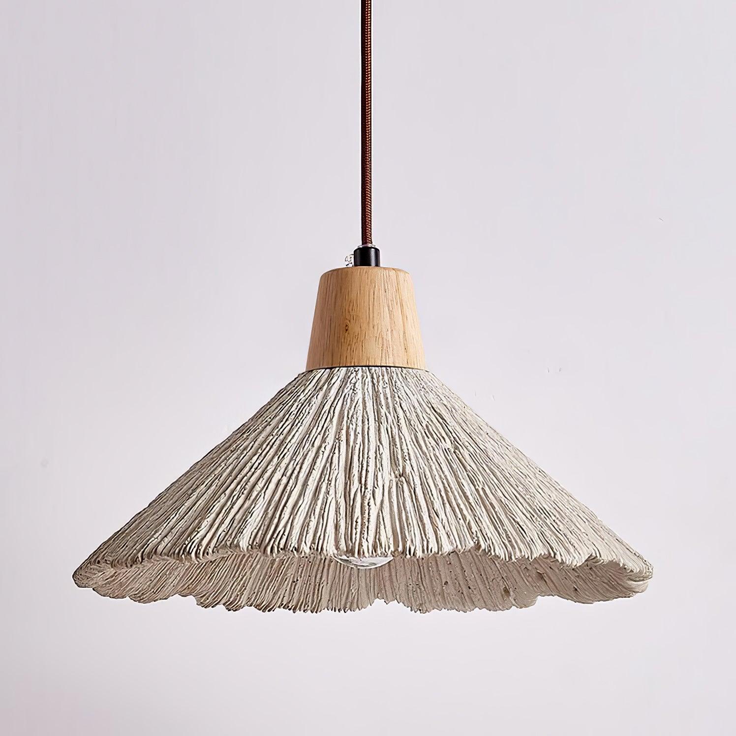 Concrete Pleated Pendant Lamp