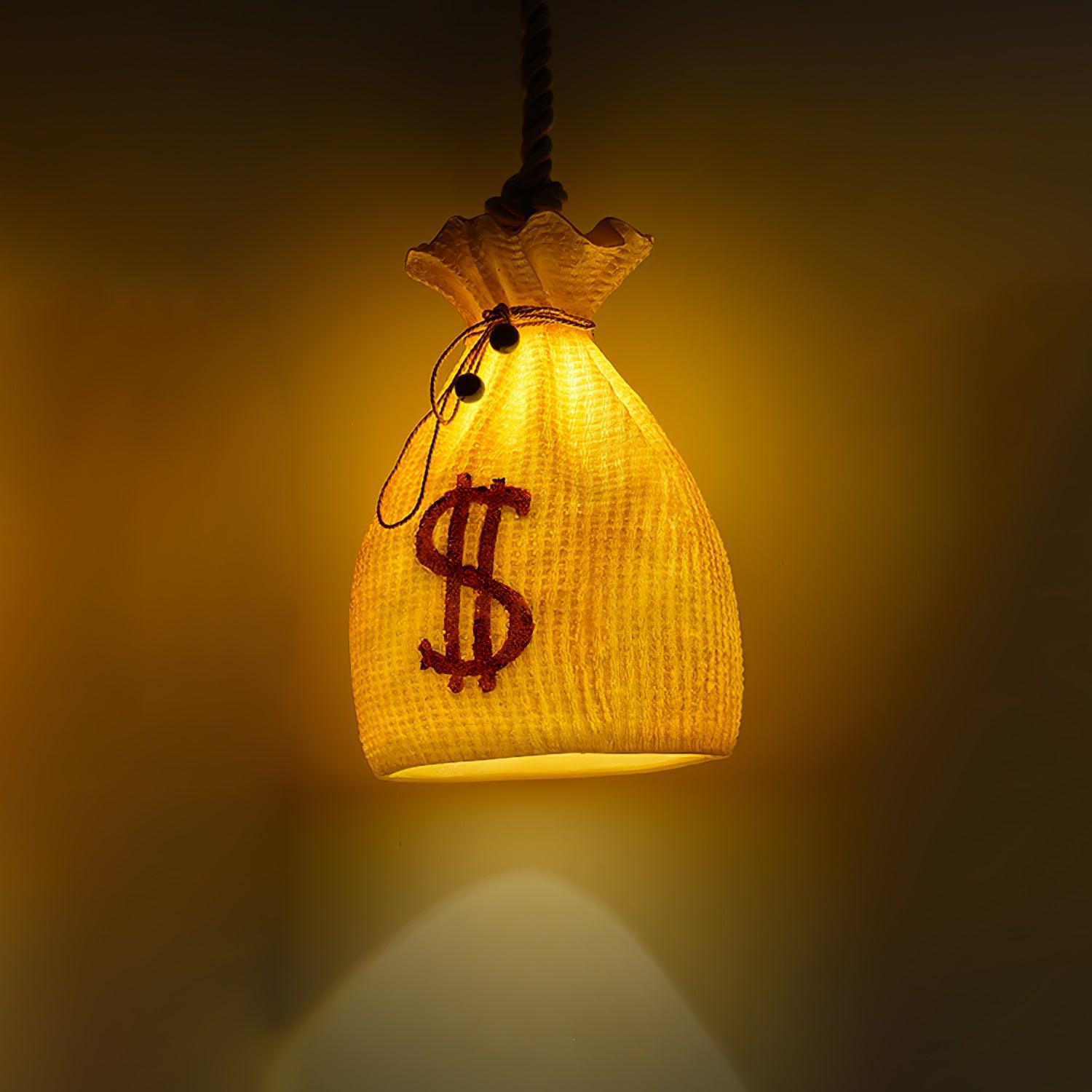 Prosperity Pouch Resin Pendant Lamp