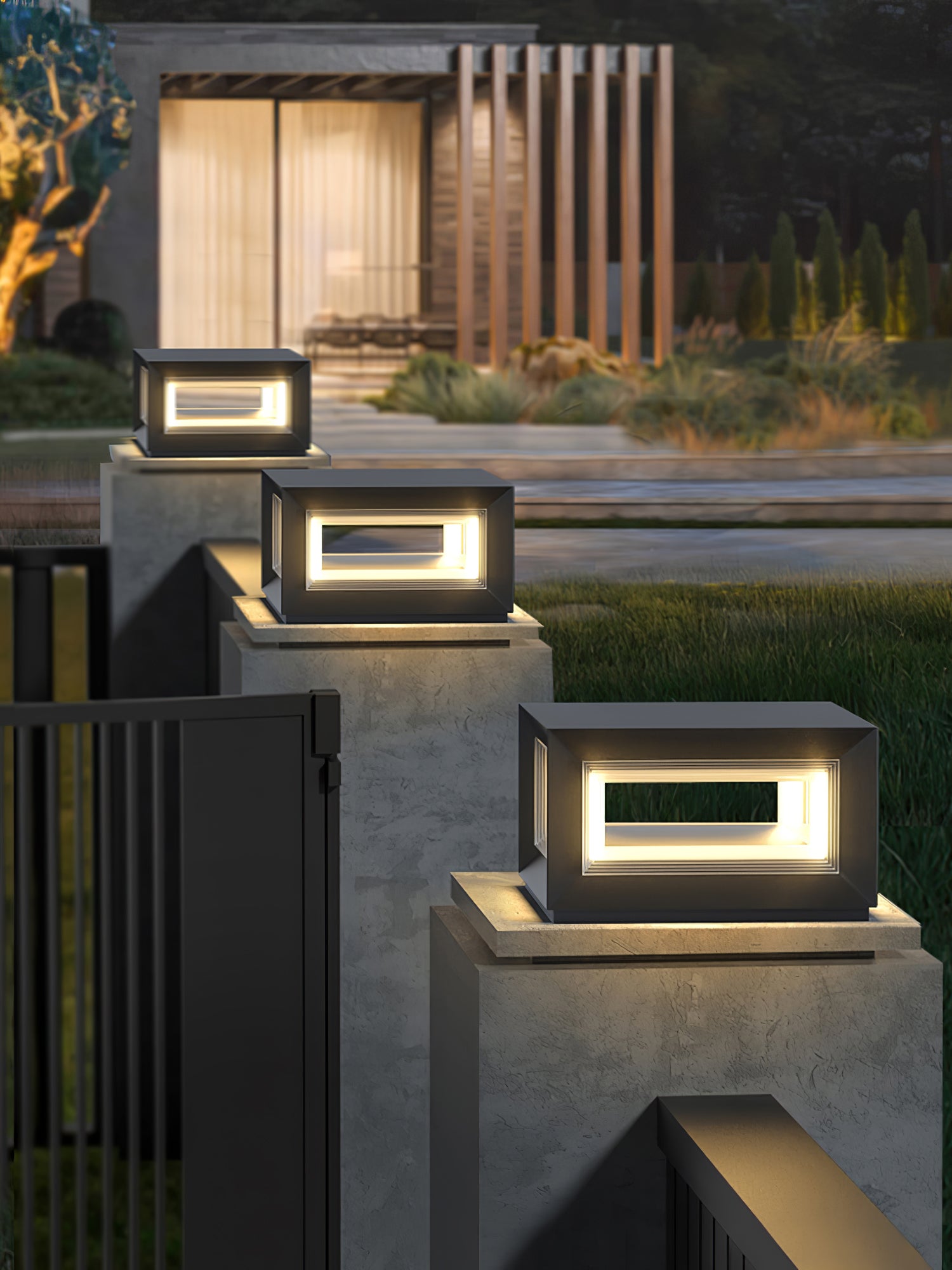 Light Cube Outdoor Post Light