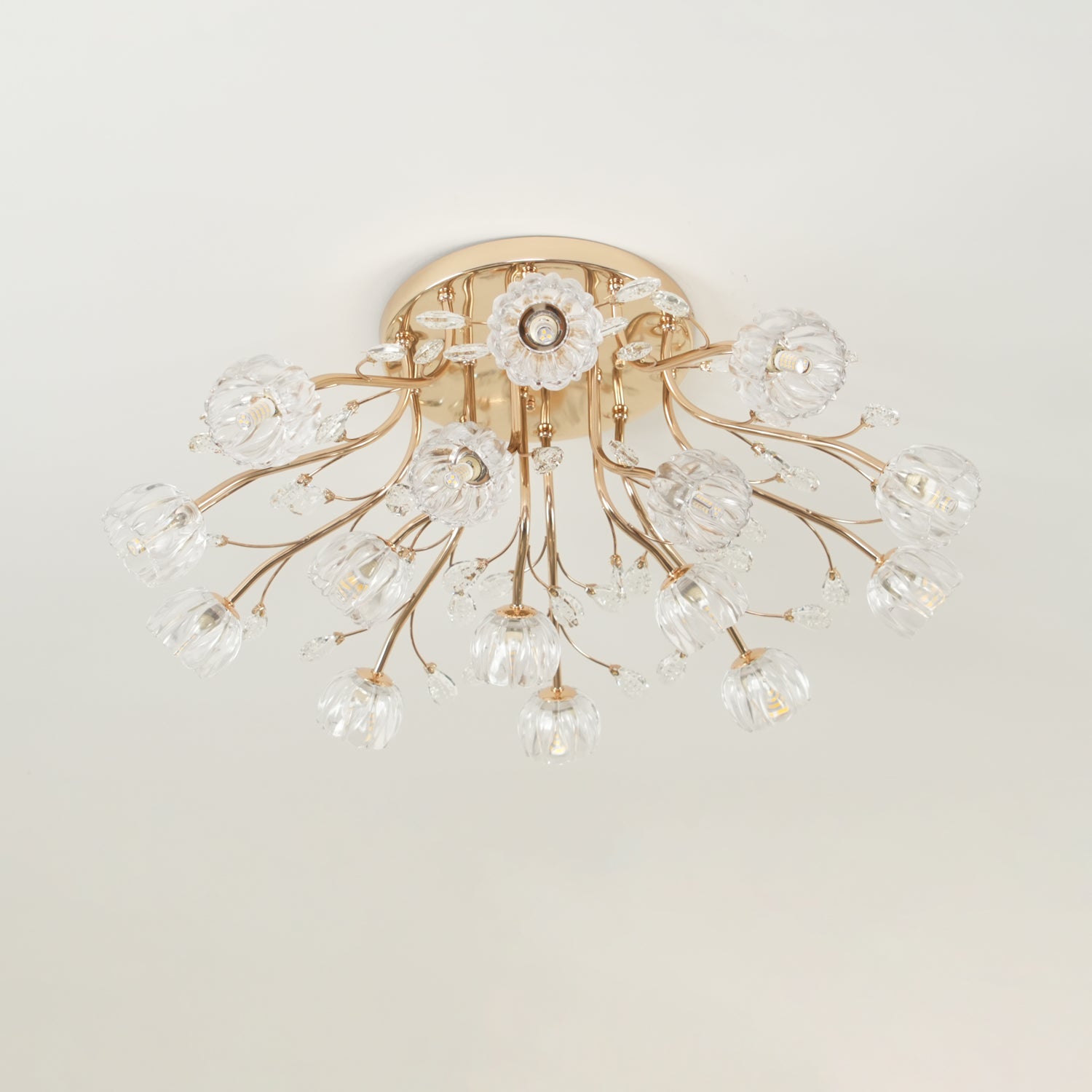 Crystal Flower Ceiling Light