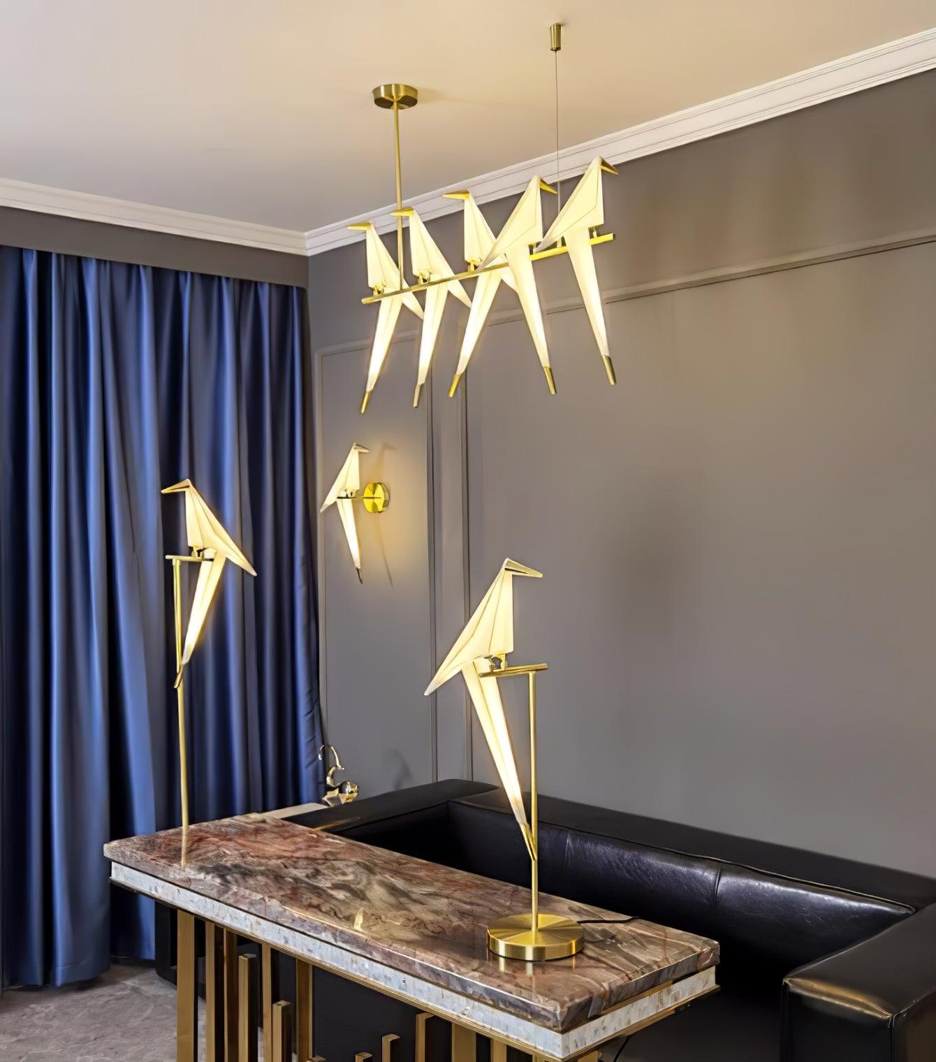 Paper Crane Bird Floor Lamp