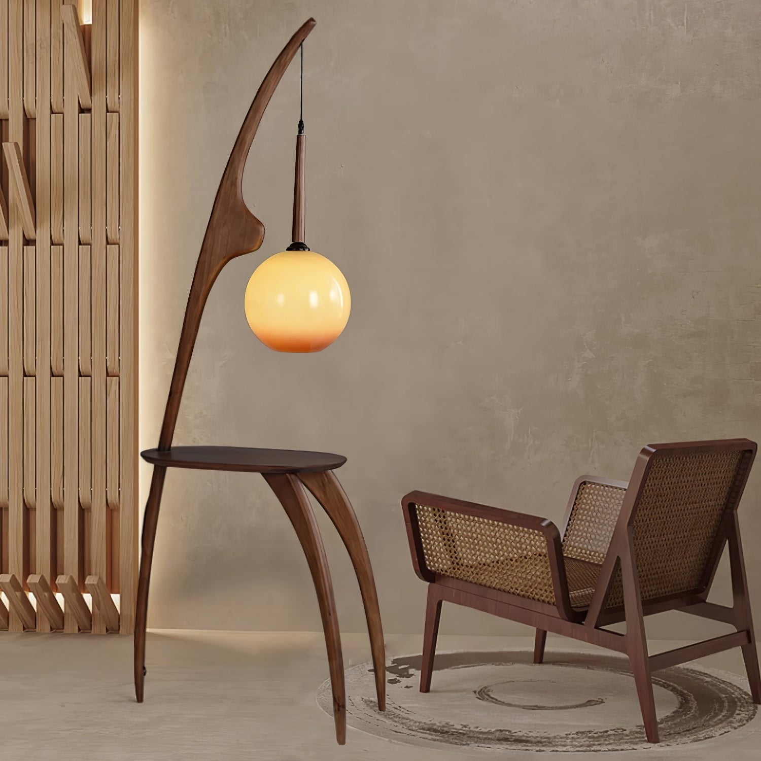 Curved Mantis Arm Floor Lamp