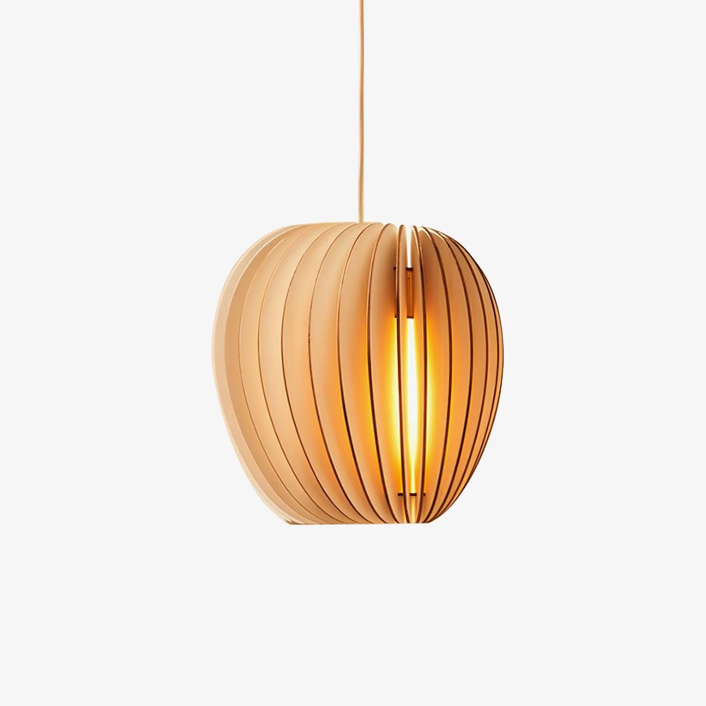 Wooden Orb Pendant Lamp