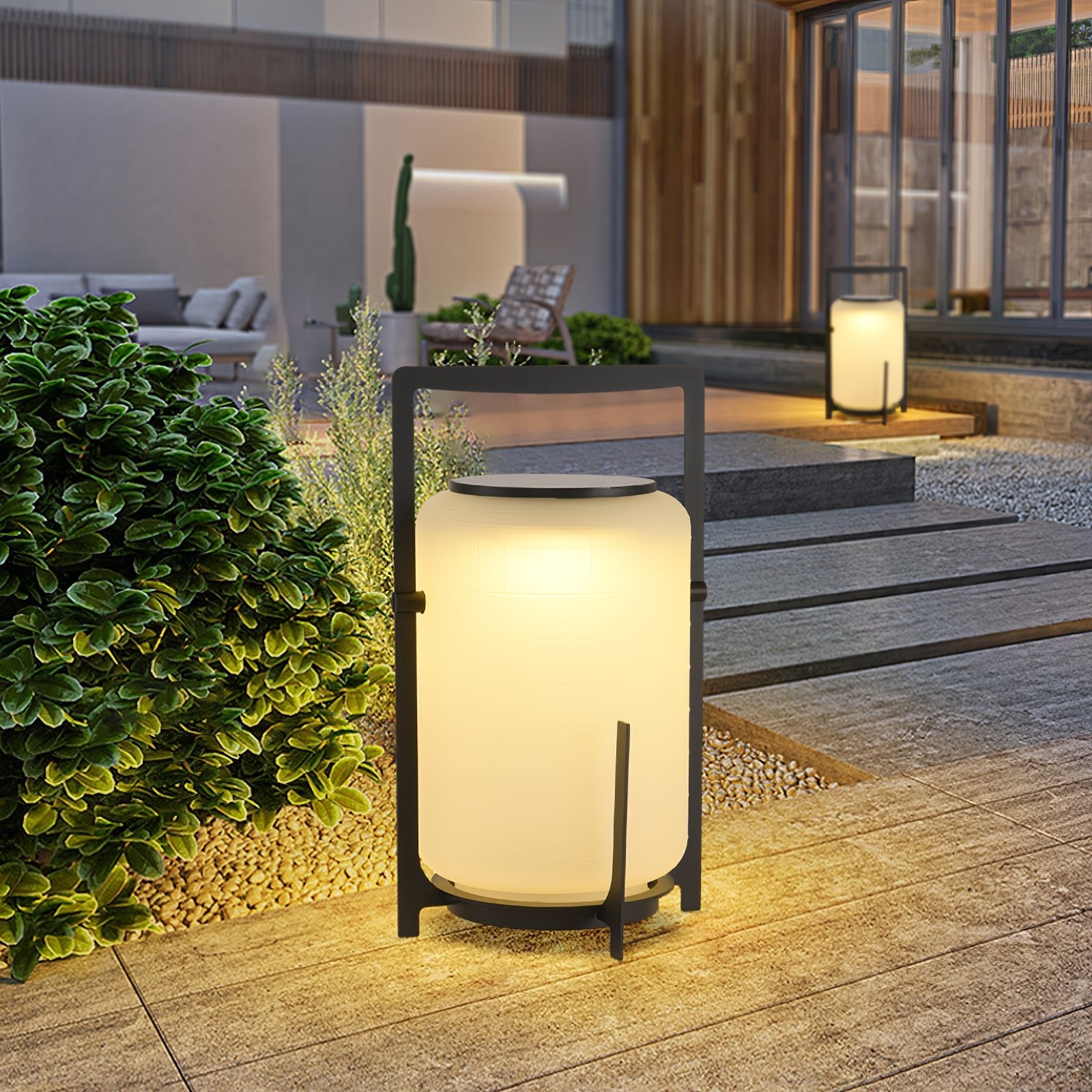 Twilight Lantern Solar Outdoor Table Lamp