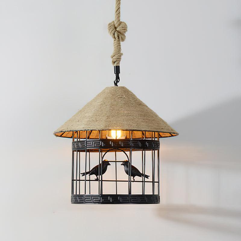 Retro Hemp Rope Interesting Pendant Light