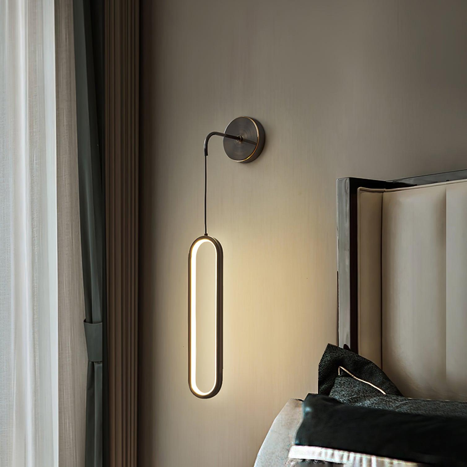 Oval LED Brass Wall Lamp