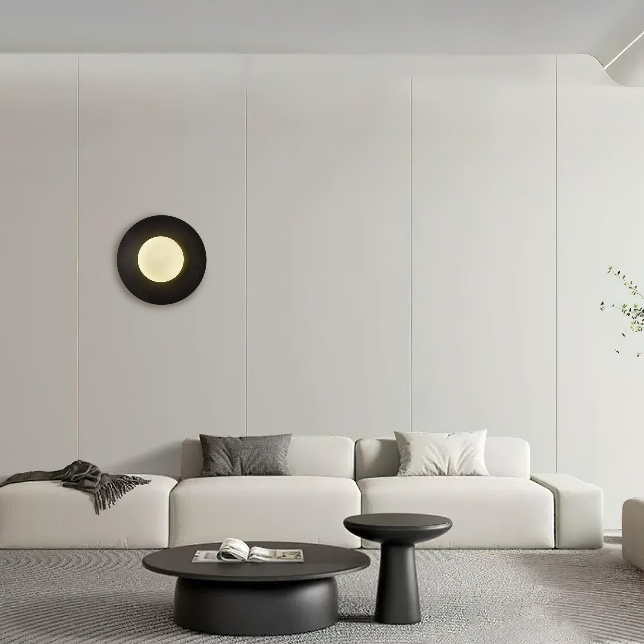 Round Glass Art Wall Lamp