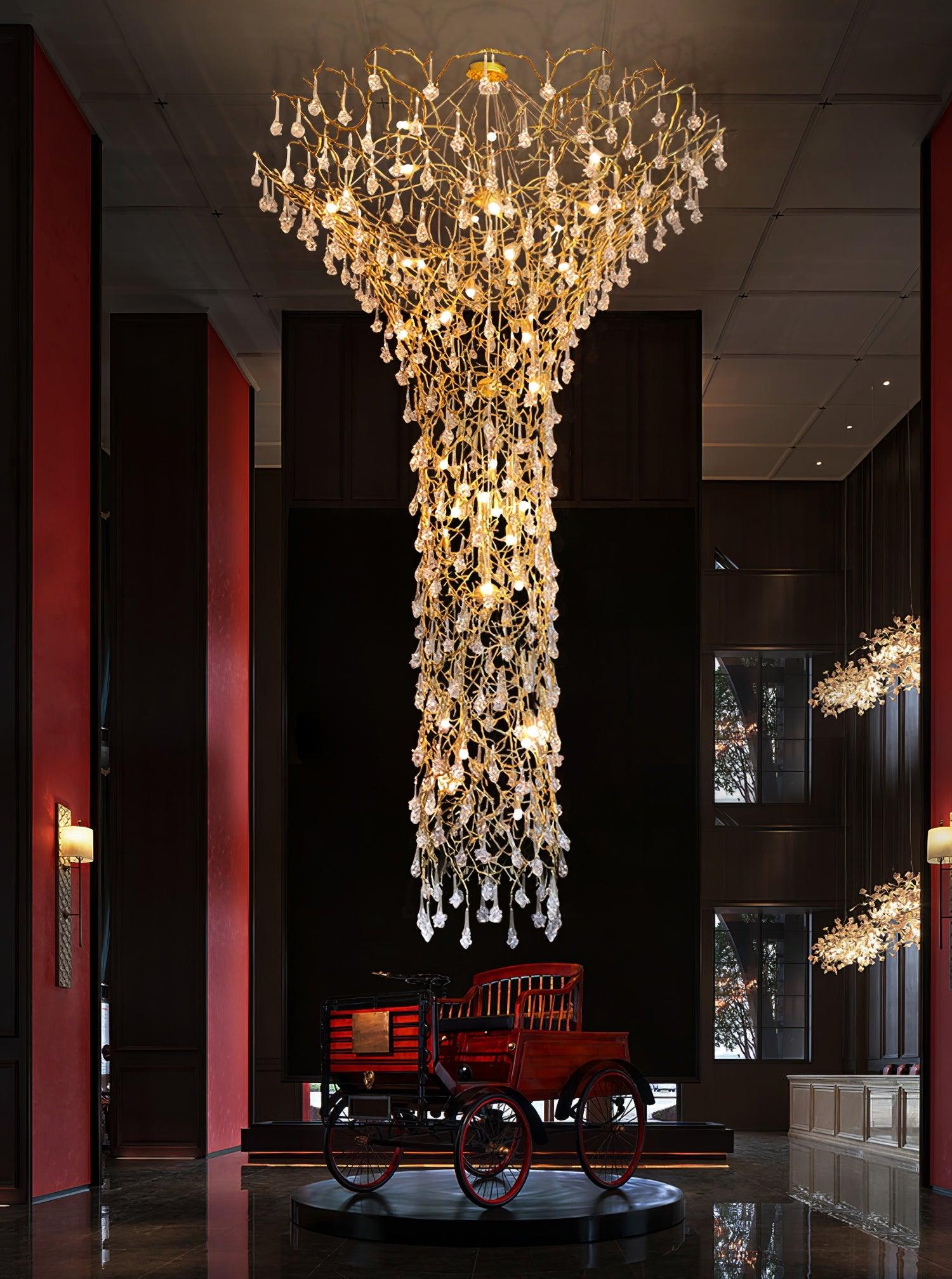 Tree Branch Staircase Chandelier