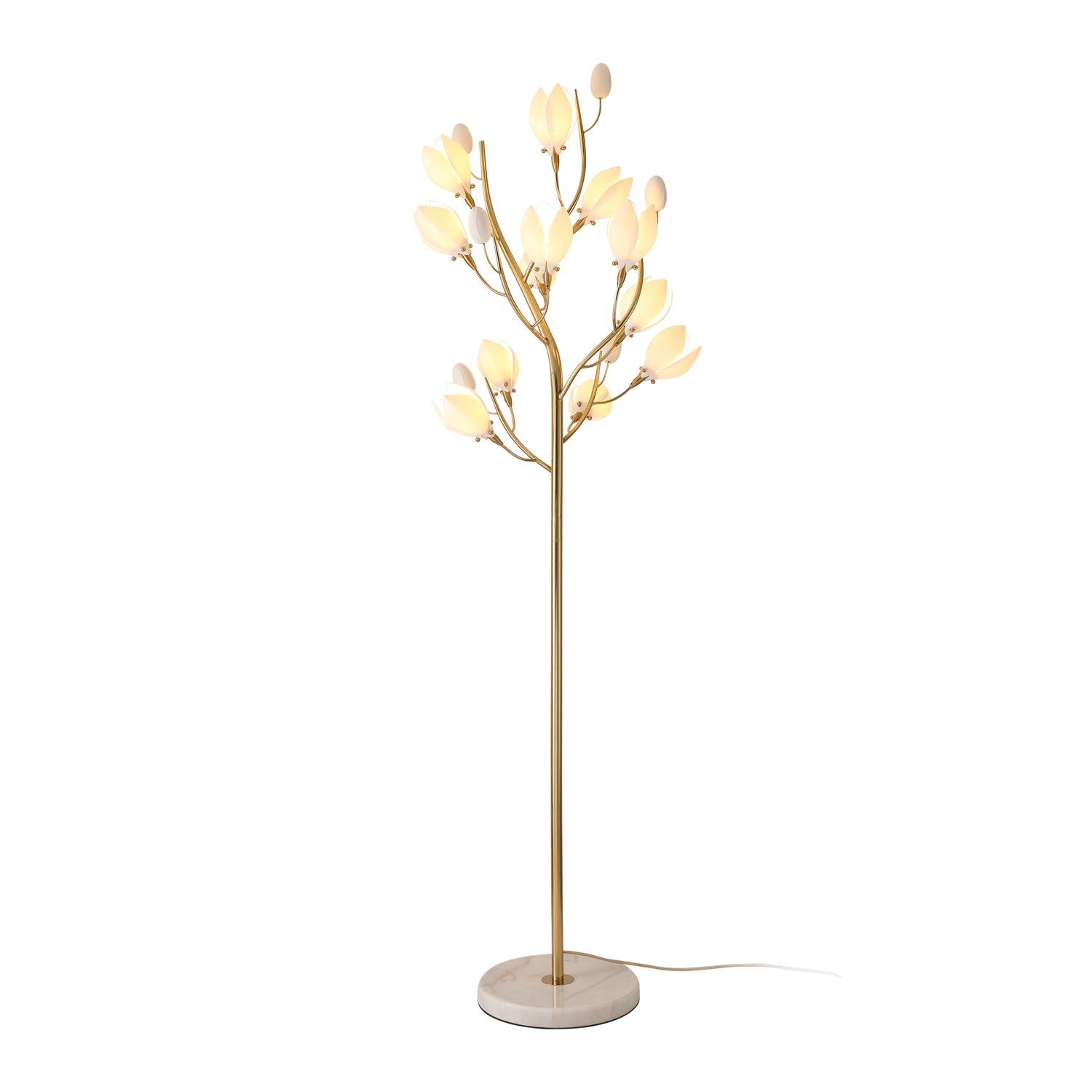 Porcelain Magnolia Floor Lamp