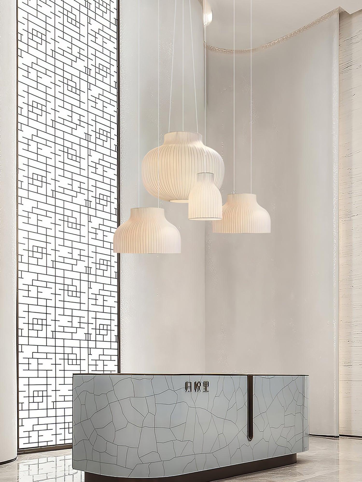 Serica Trio Silk Collection Pendant Lamp