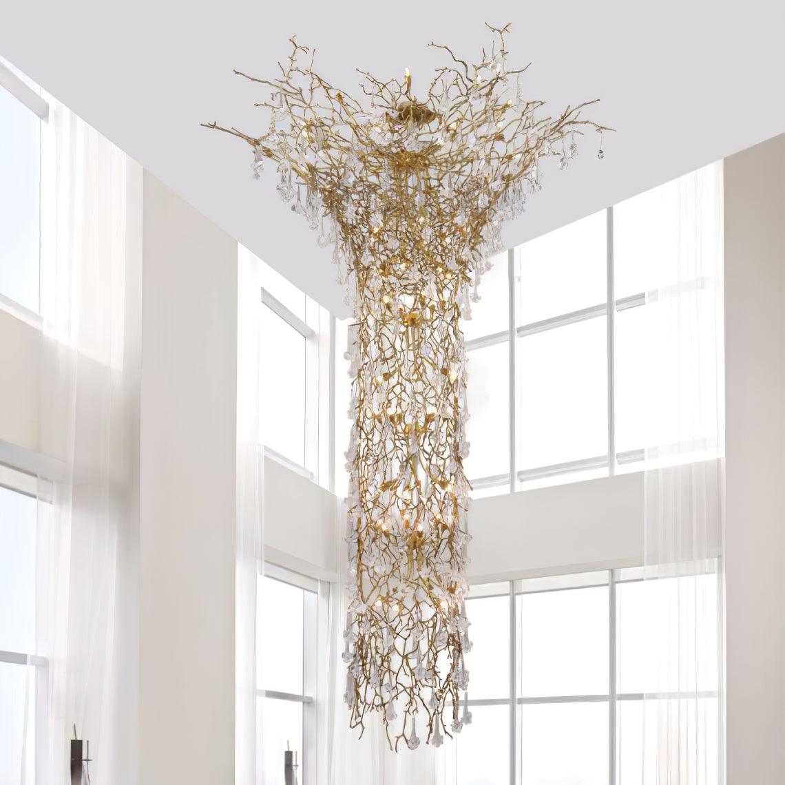 Tree Branch Staircase Chandelier