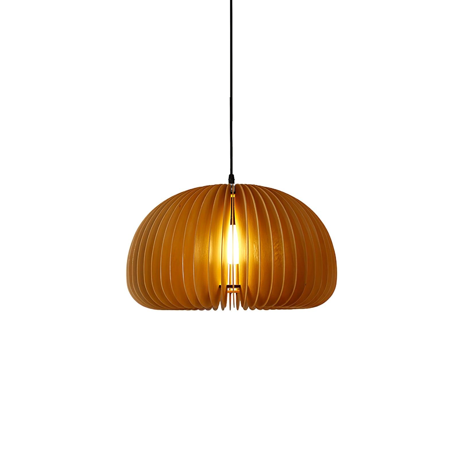 Wooden Orb Pendant Lamp