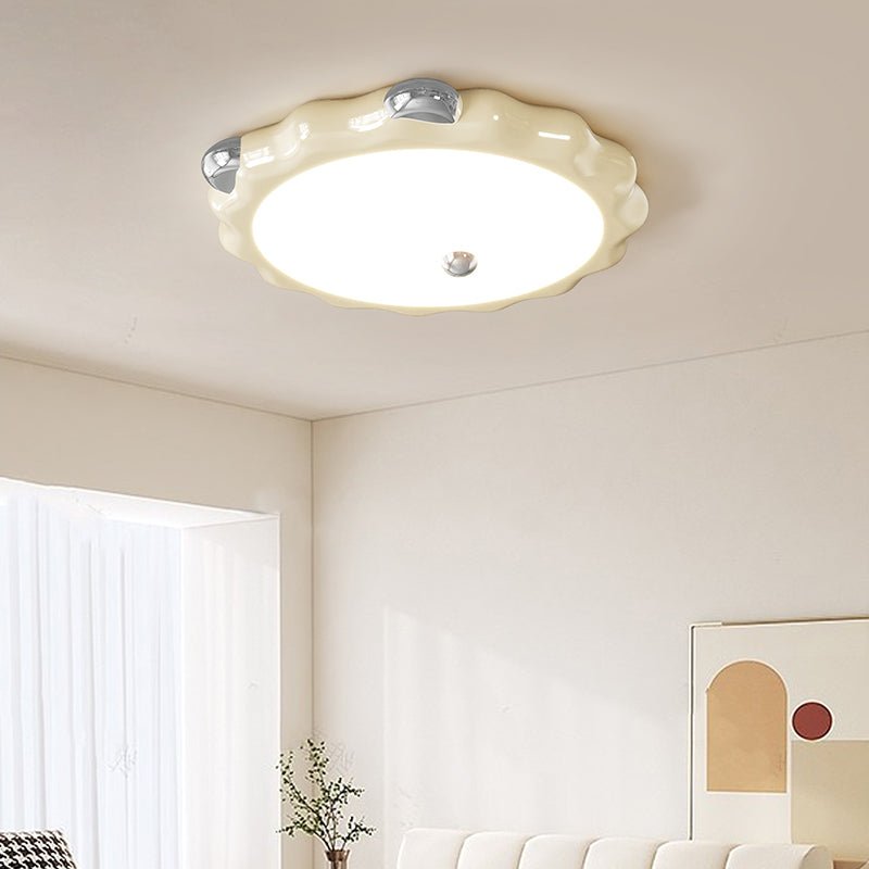 Cream Puffering Ceiling Light