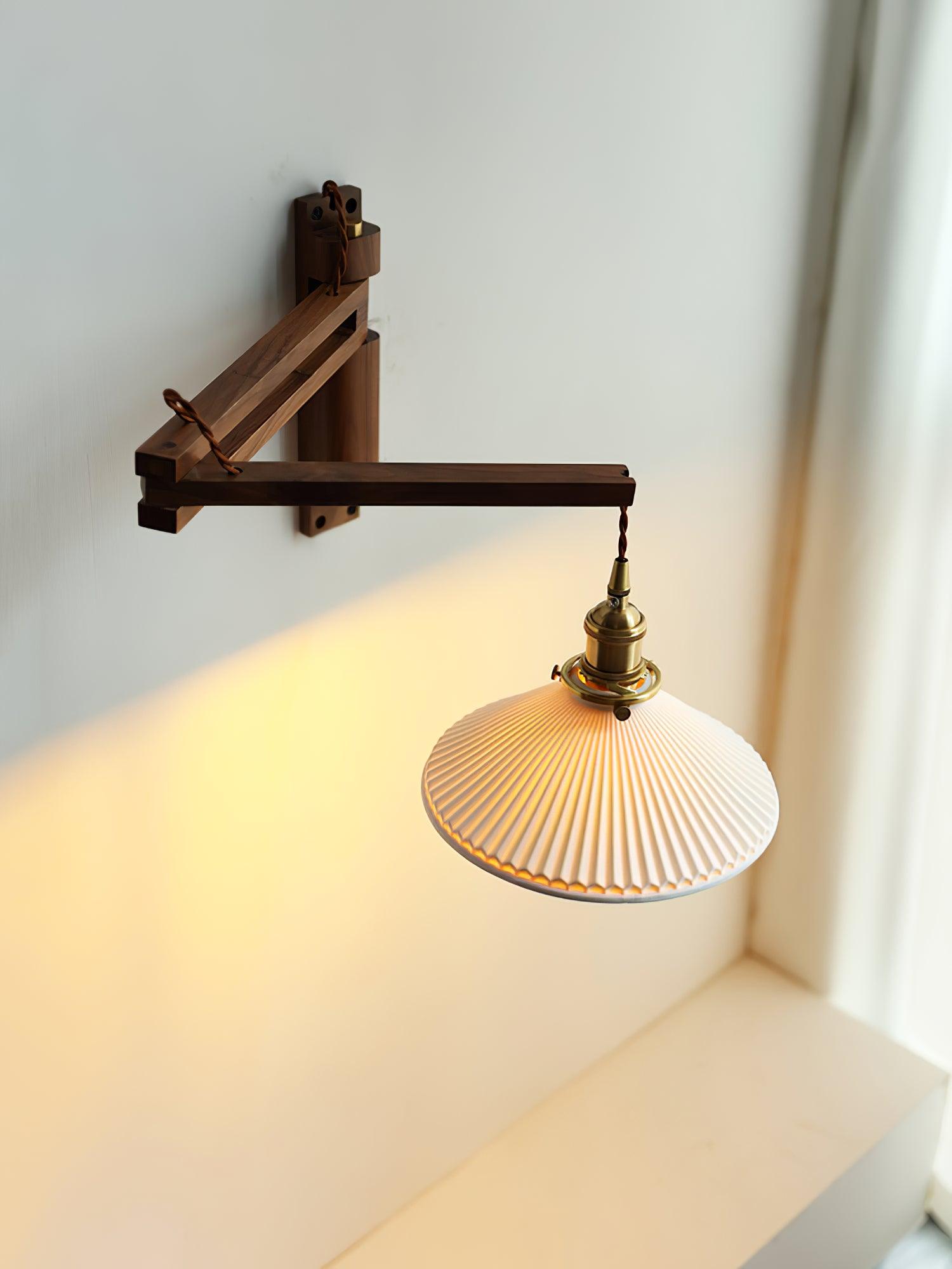 Walnut Telescopic Wall Lamp