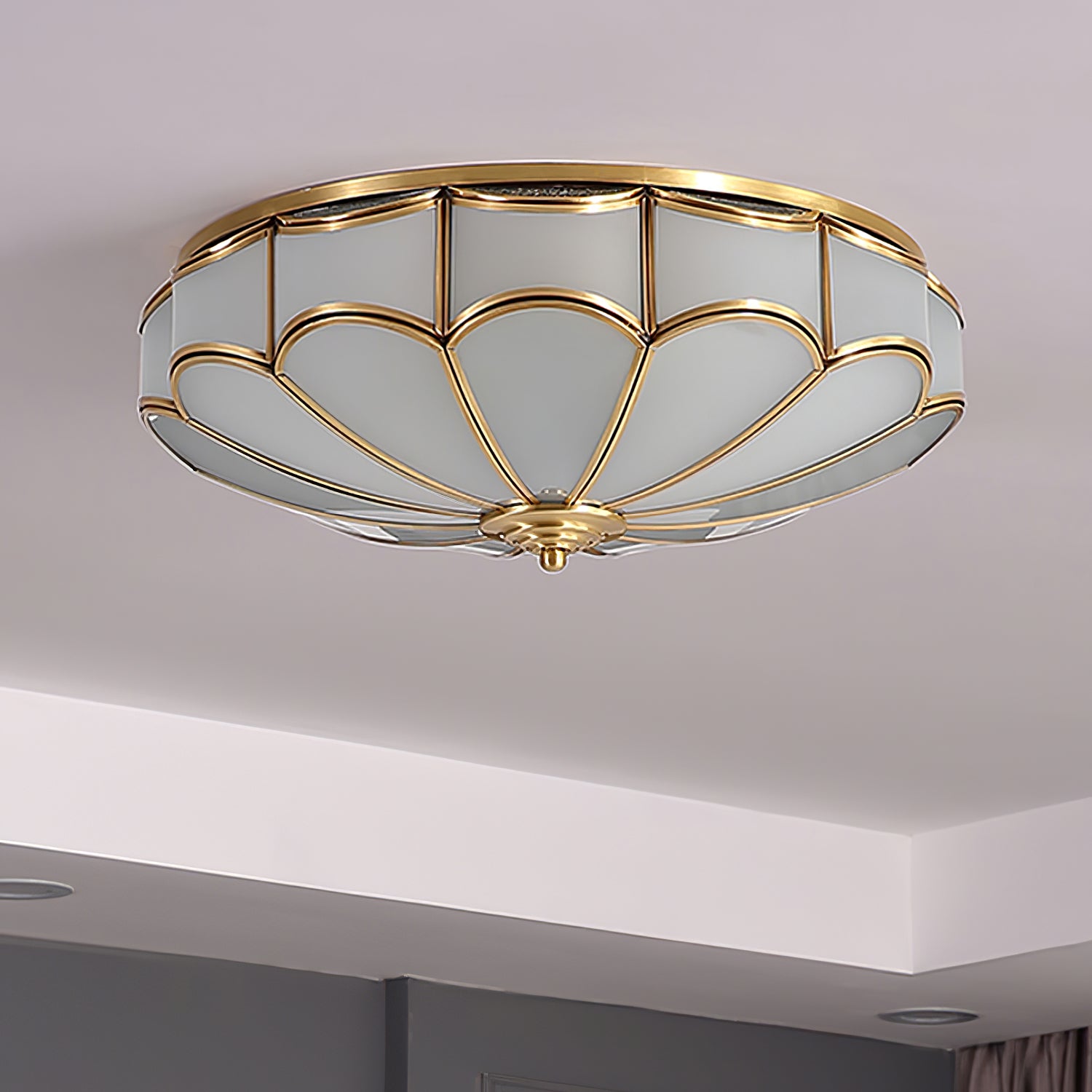 Scalloped Flush Ceiling Light