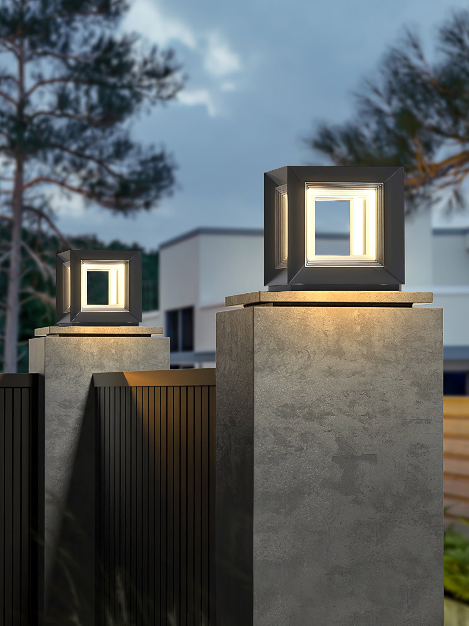 Light Cube Outdoor Post Light