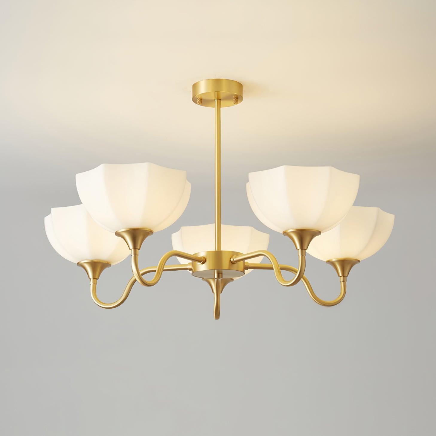 Octagonal Glass Bowl Chandelier