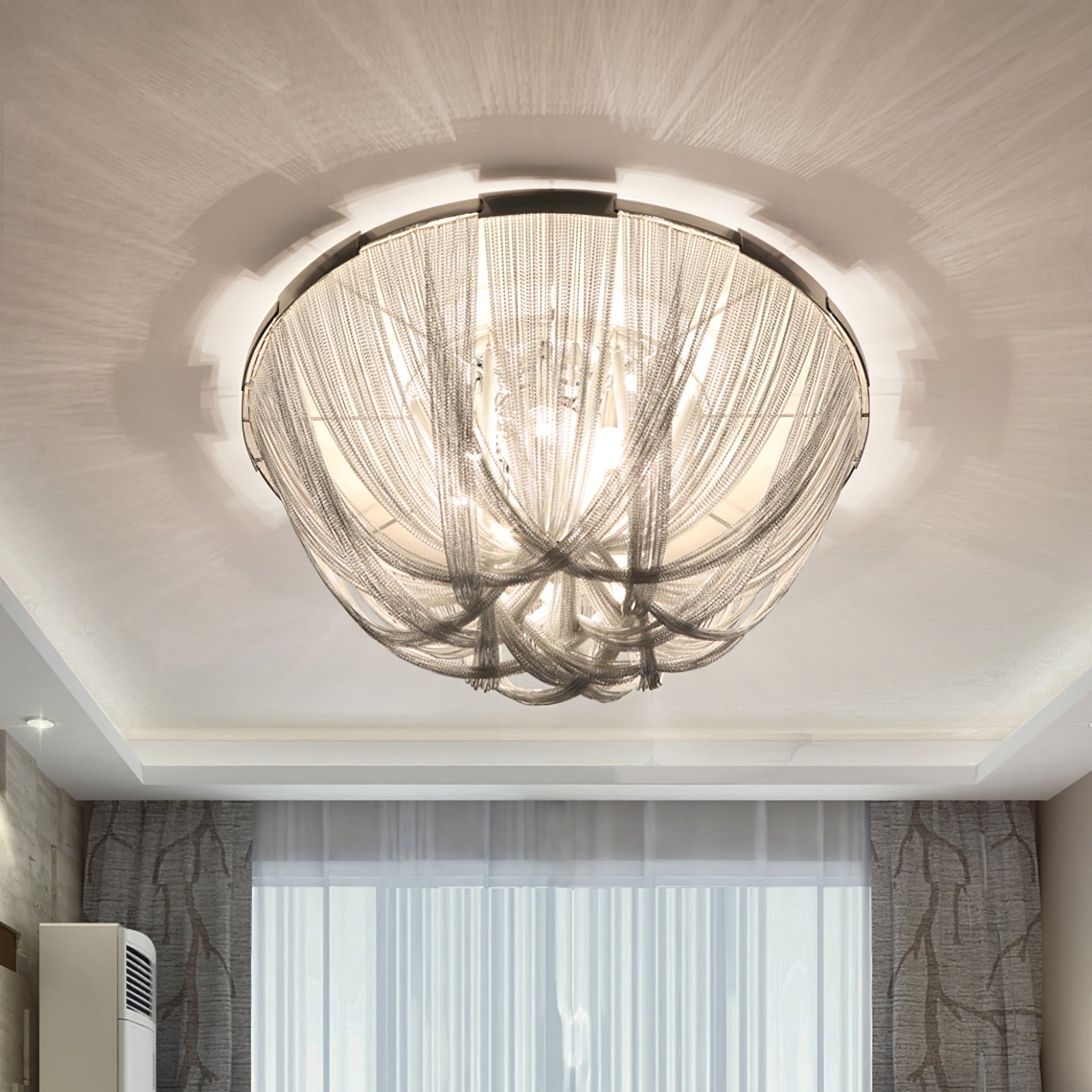 Tassel Aluminum Chain Ceiling Light