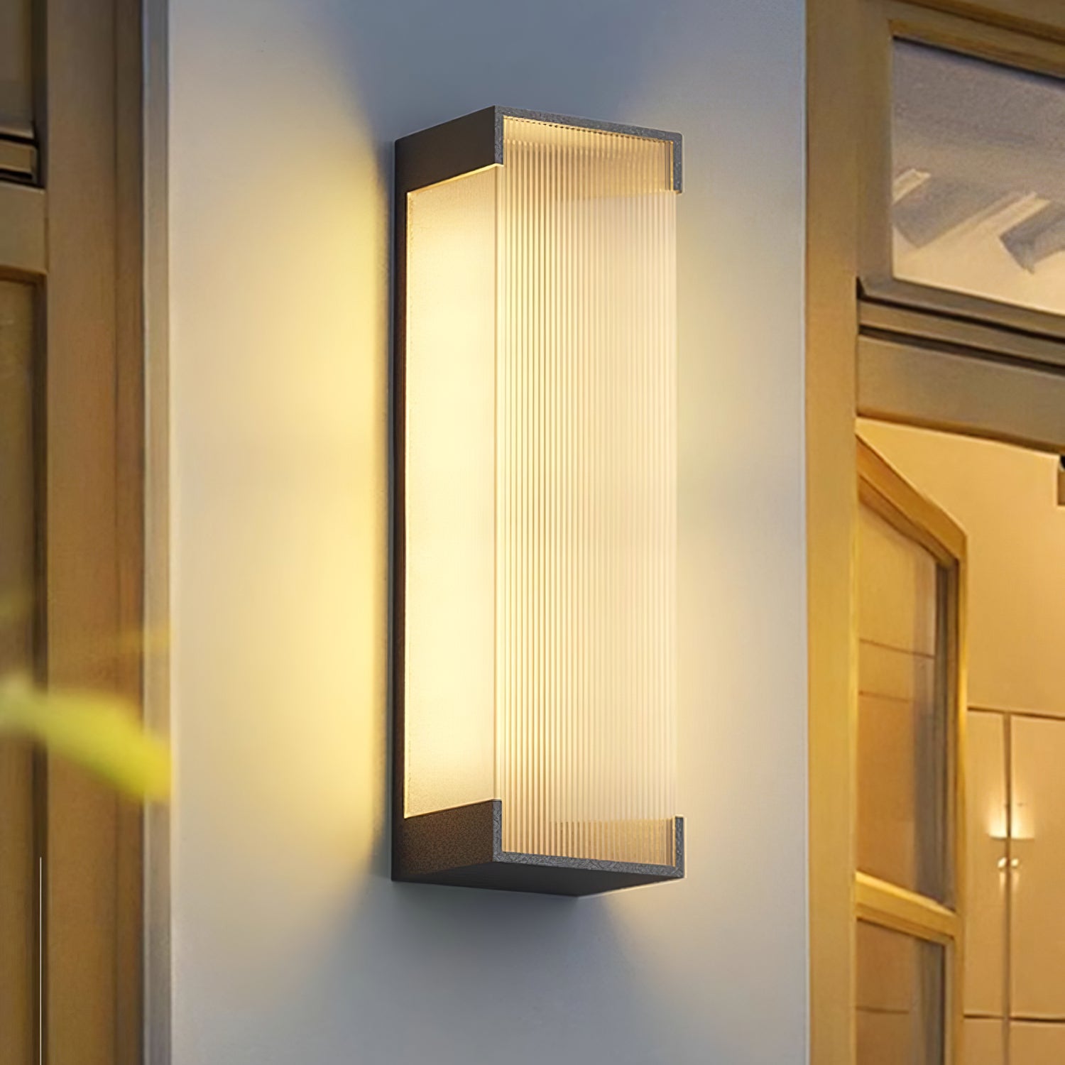 Rectangular Solar Outdoor Wall Light