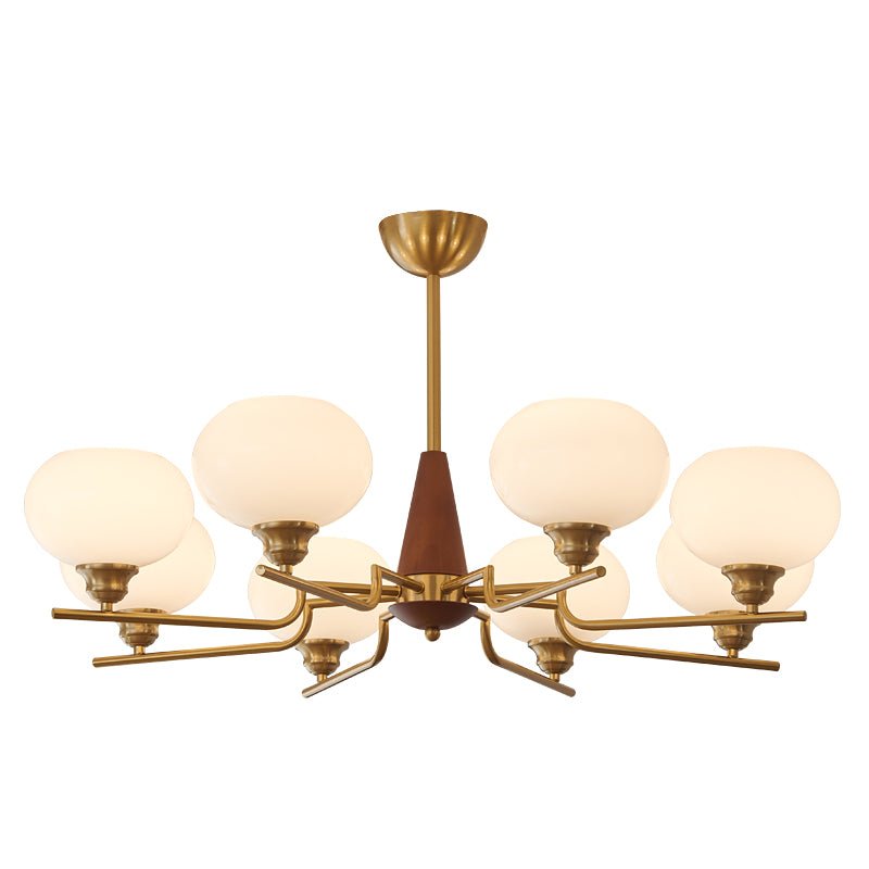 Celeste Sphere Walnut Chandelier