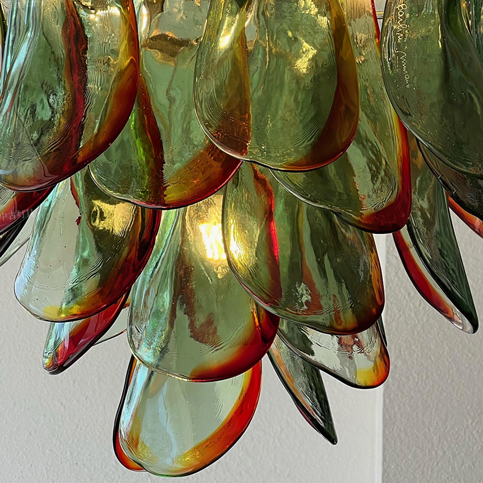 Emerald Flame Murano Glass Chandelier