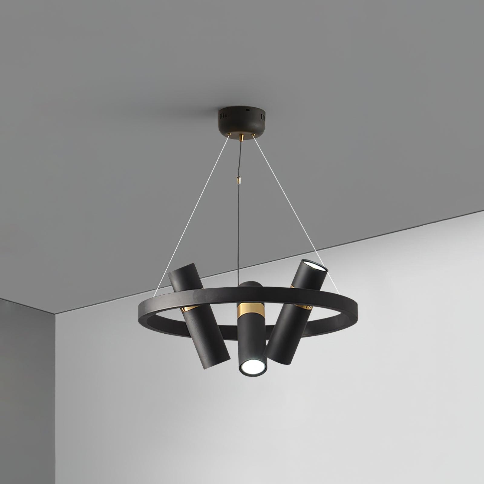 Black Mutil Pipe Chandelier