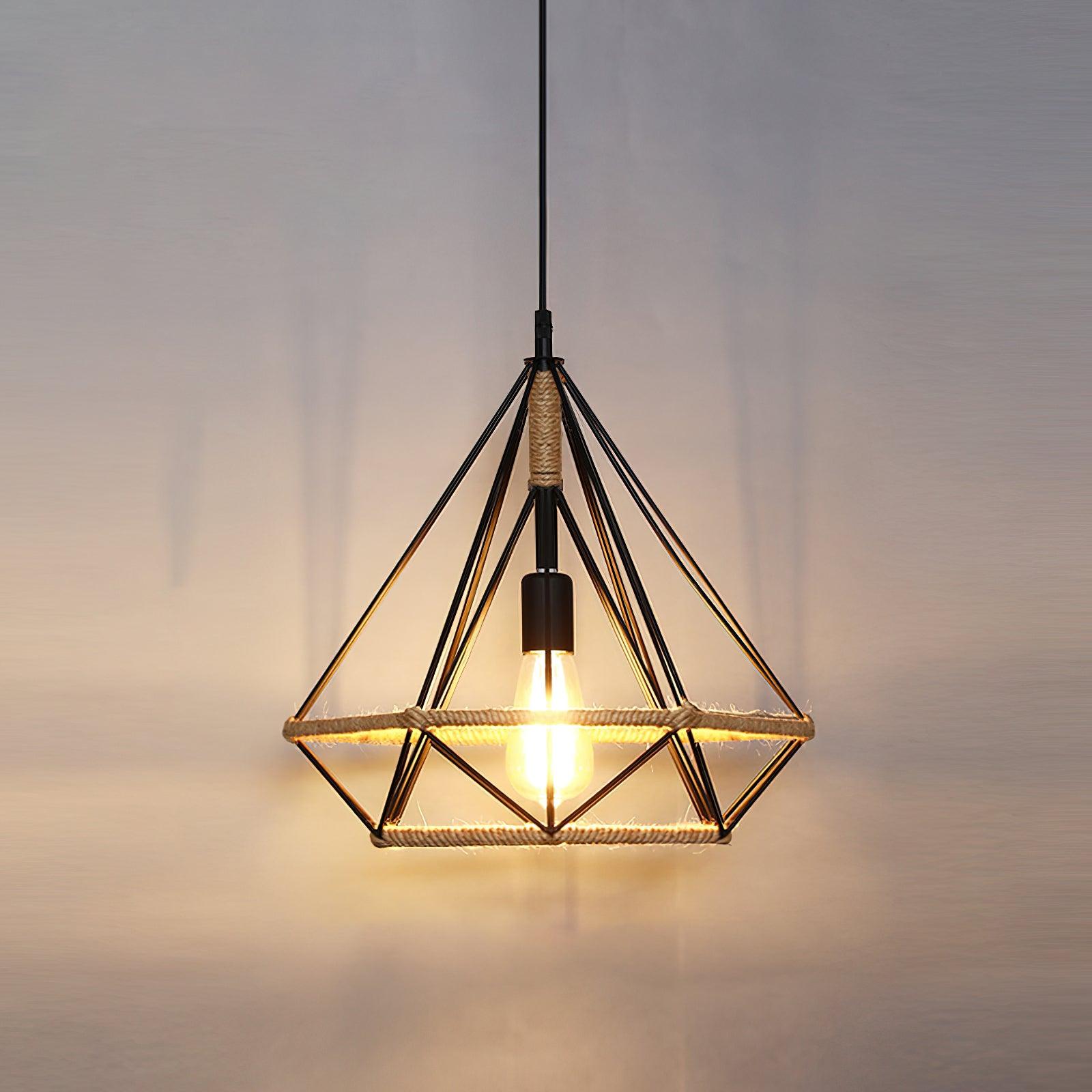 Retro Hemp Rope Interesting Pendant Light