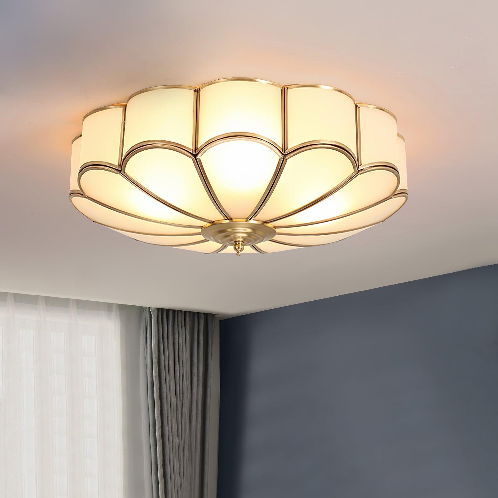 Scalloped Flush Ceiling Light