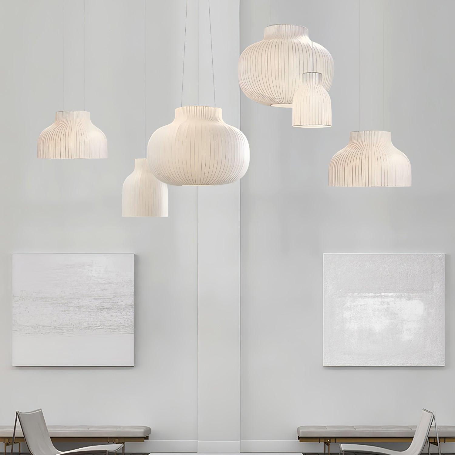 Serica Trio Silk Collection Pendant Lamp