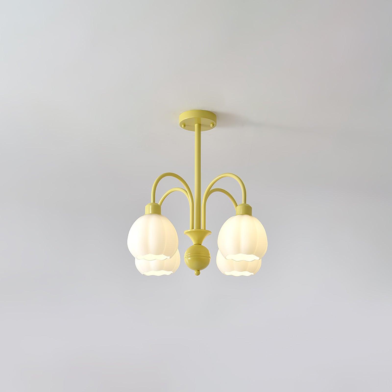 Cream Pumpkin Ball Chandelier