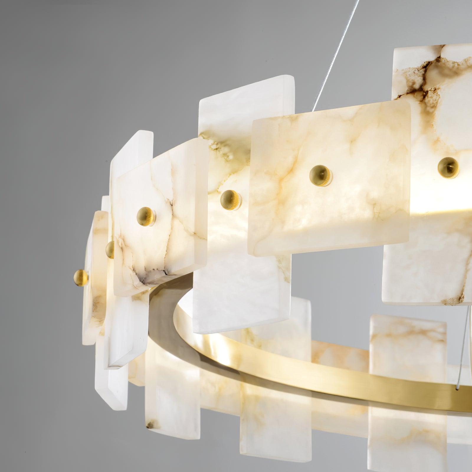 Alabaster Halo Chandelier