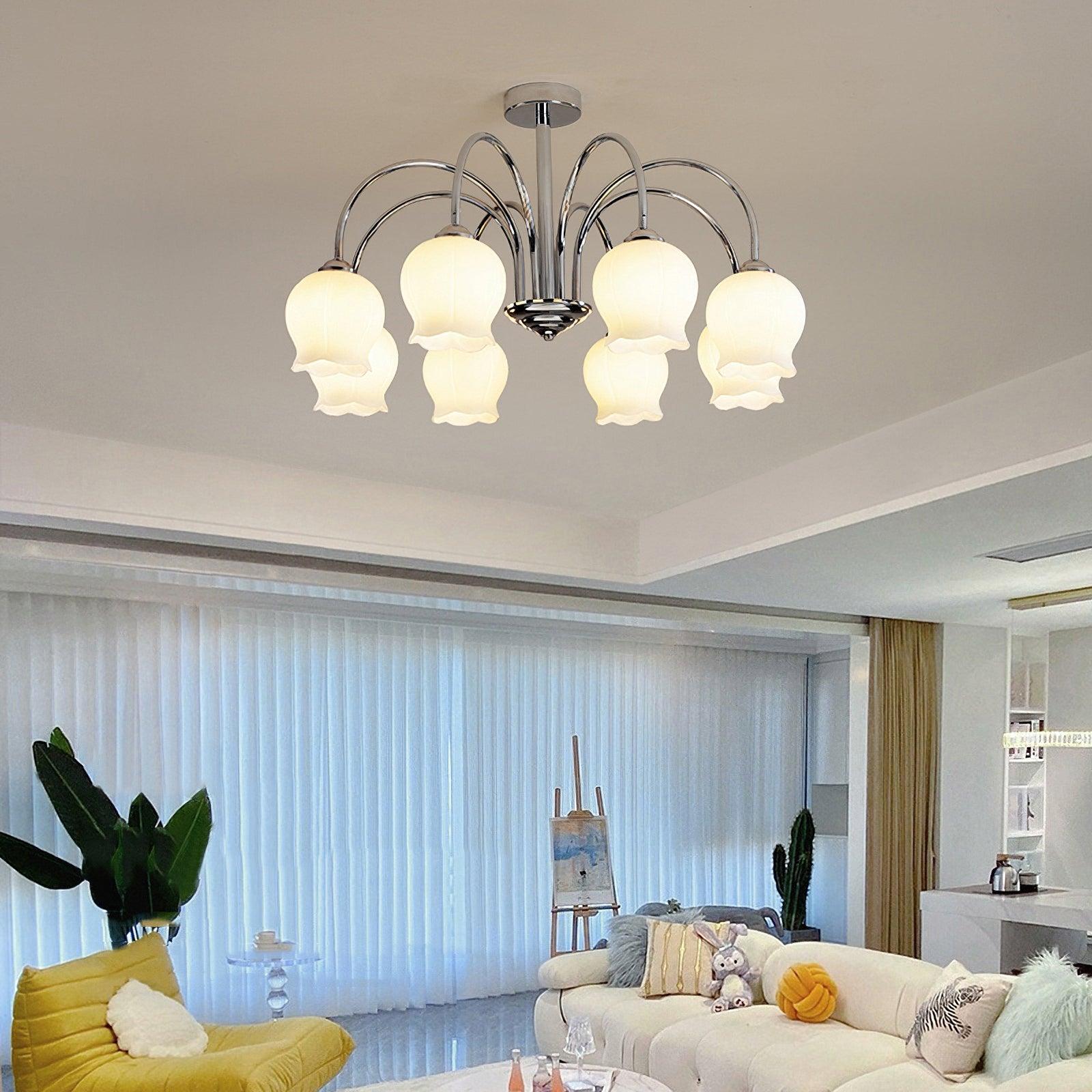 Floral Glass Chandelier